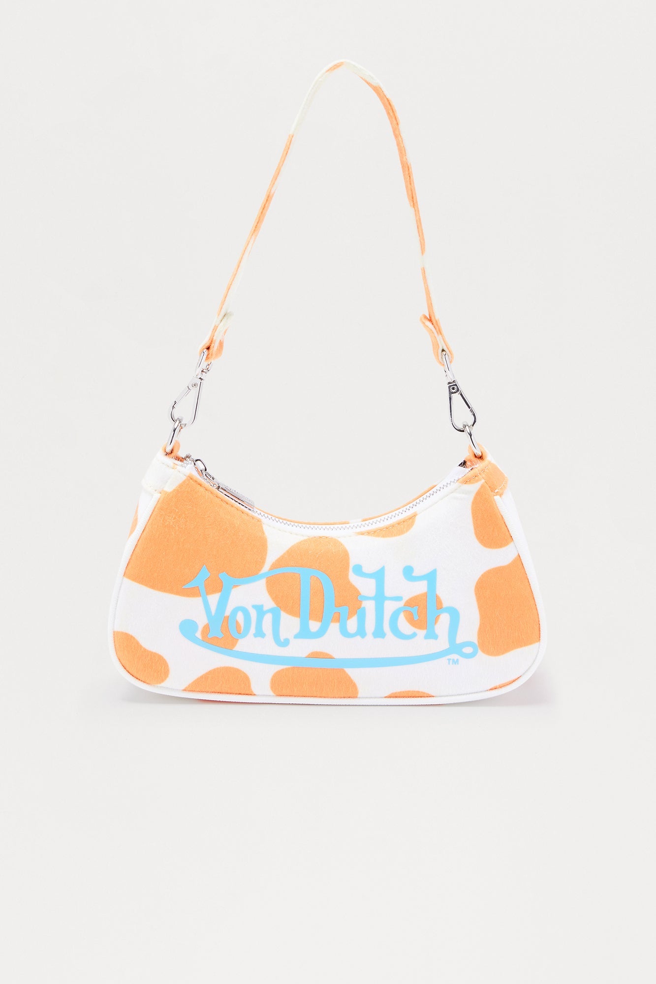 Feeling Moody Faux Leather Von Dutch Shoulder Bag - Orange 