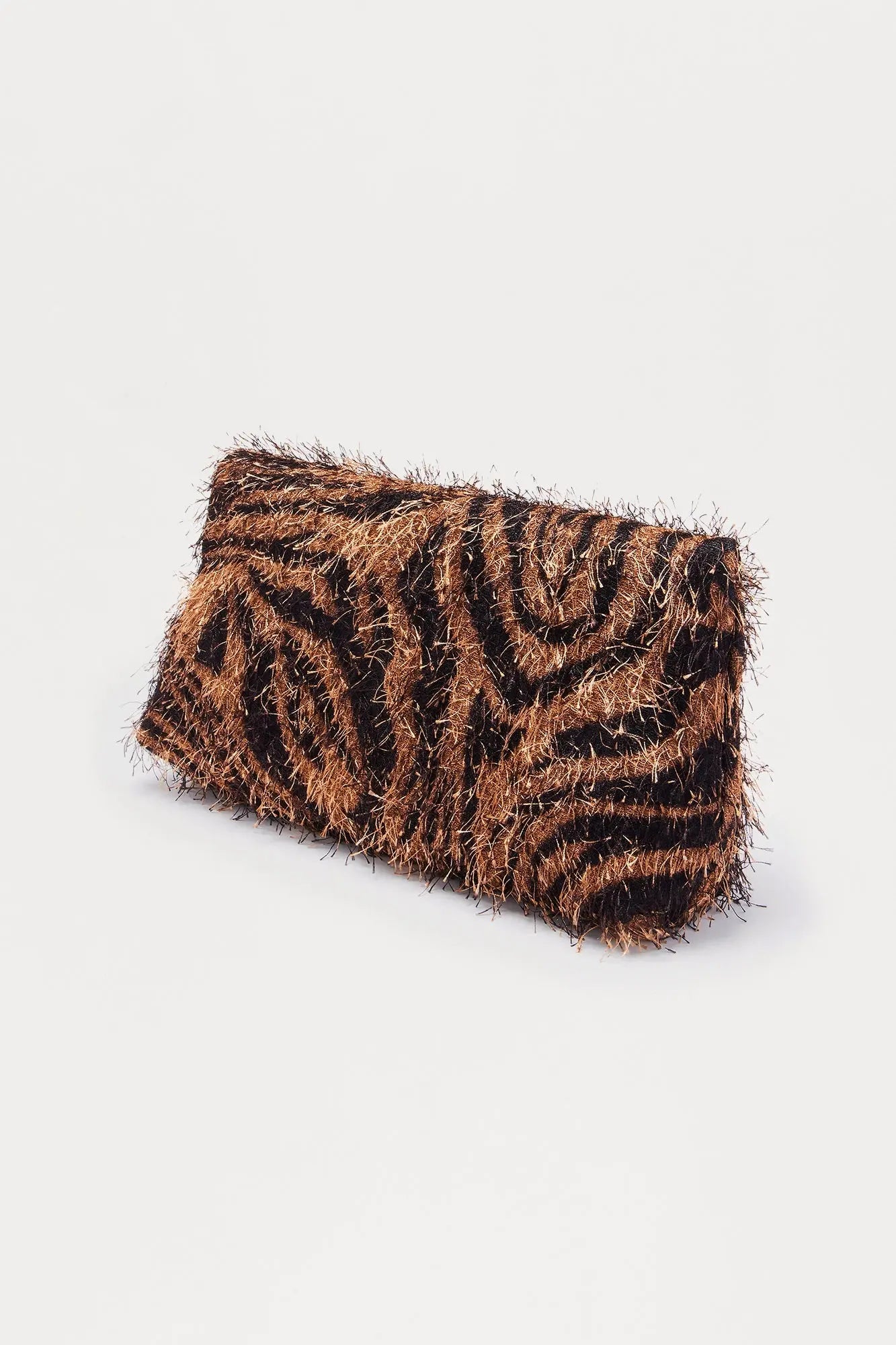My Standard Faux Fur Shoulder Handbag - Brown/combo 