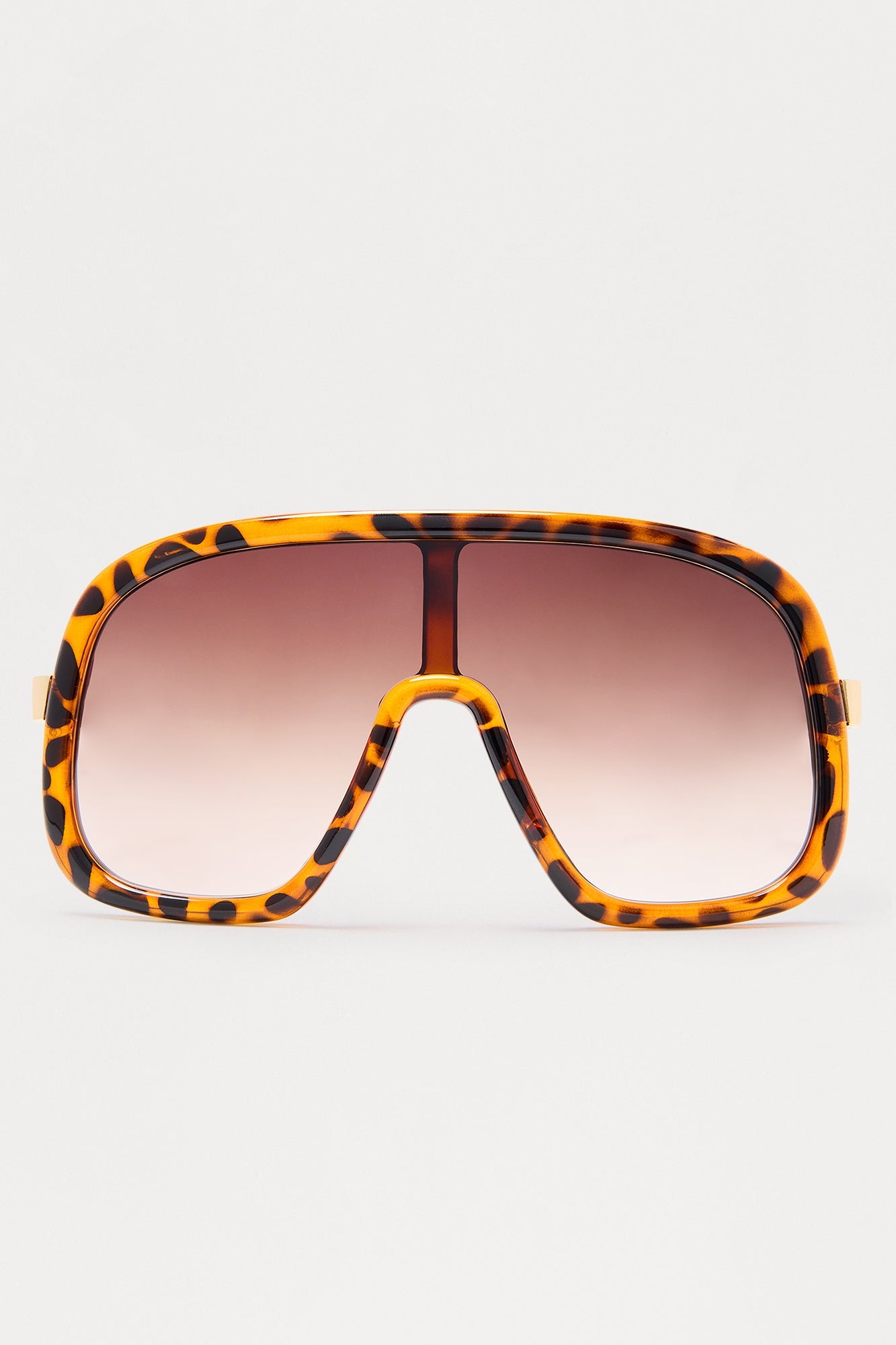 Icon Status Oversized Shield Sunglasses - Tortoise