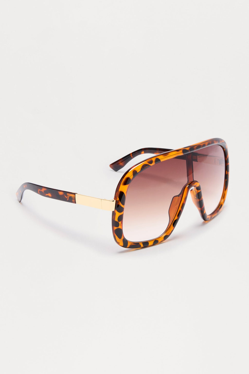 Icon Status Oversized Shield Sunglasses - Tortoise