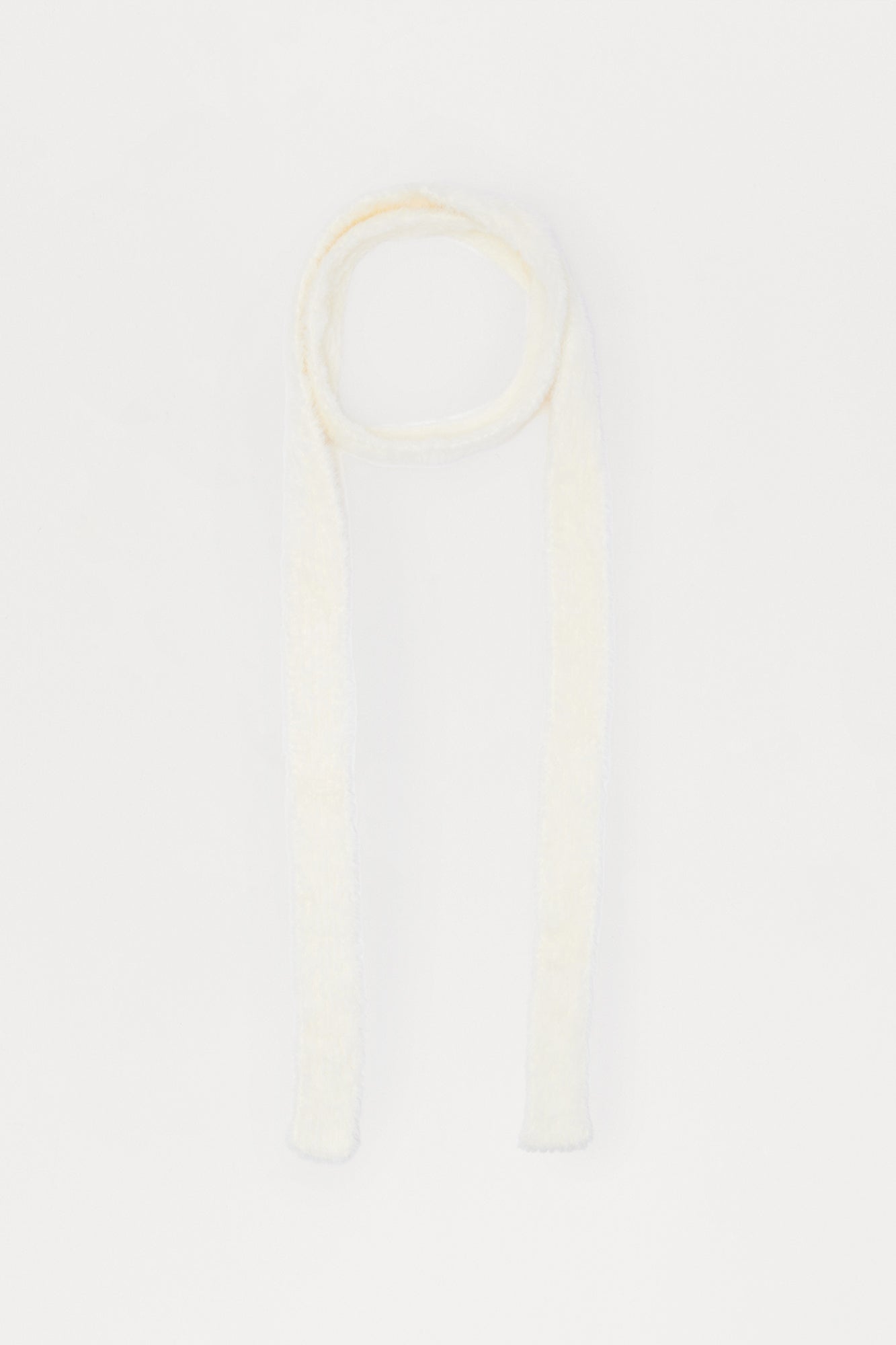 Autumn Time Faux Fur Skinny Scarf - Ivory