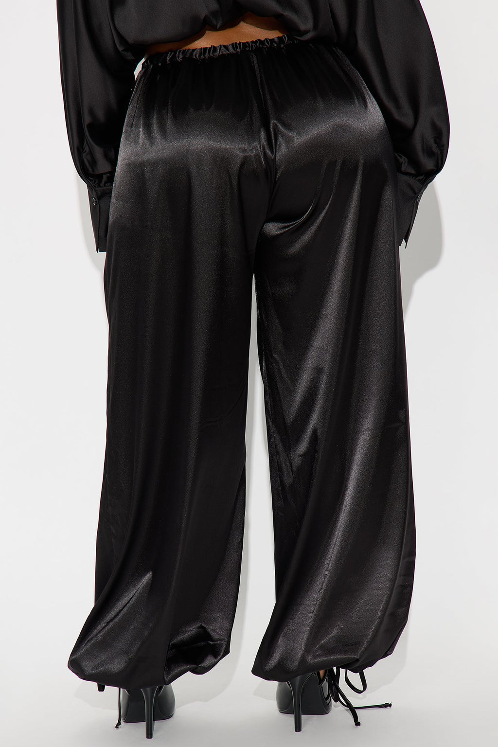 Destinee Satin Balloon Pants 29″ - Black