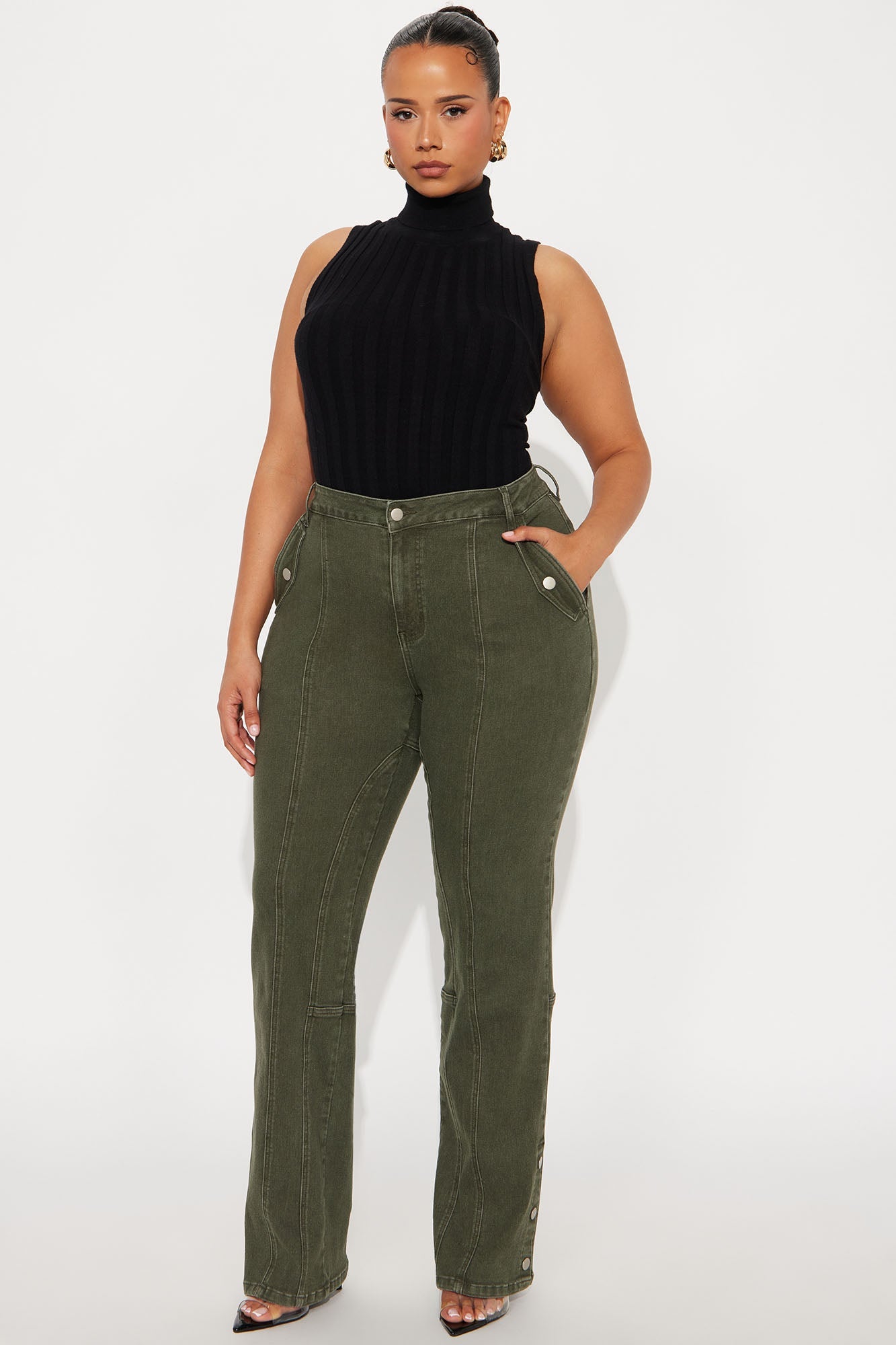 Chasin' You Mineral Wash Pant - Dark Olive 