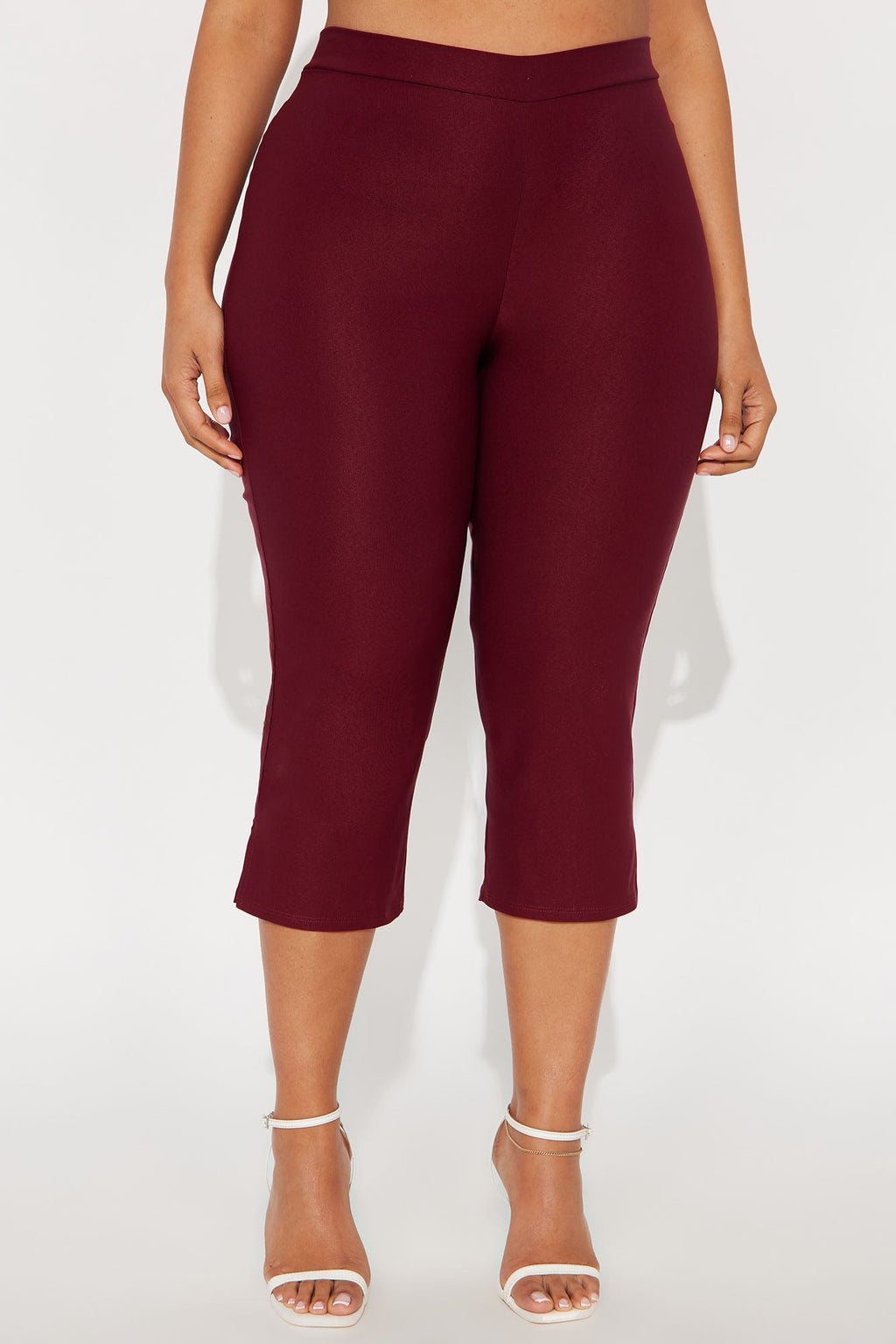 Natalia Millennium Capri Skinny Pant 20″ - Burgundy