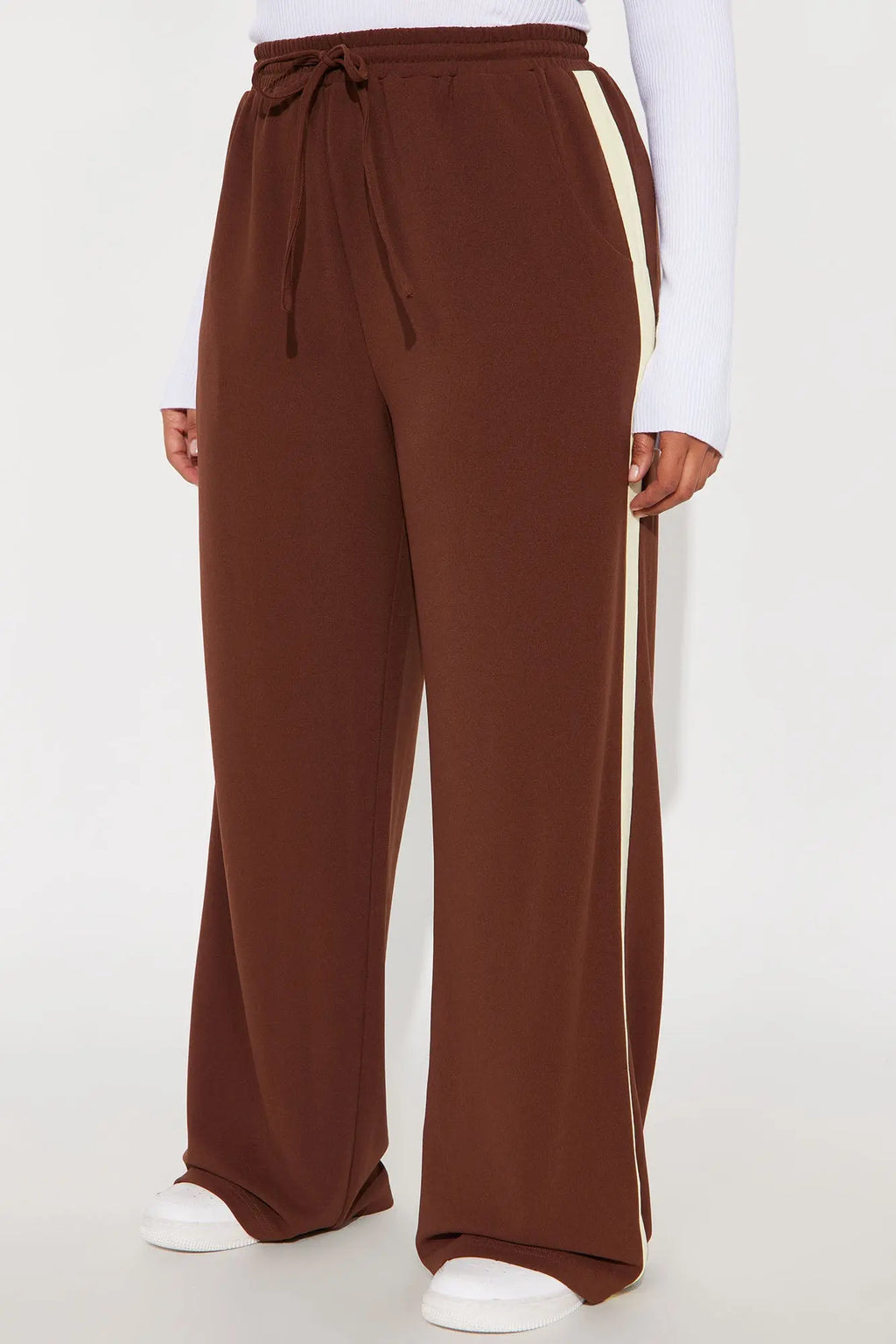 Point Of View Track Trouser Pant - Brown/combo 