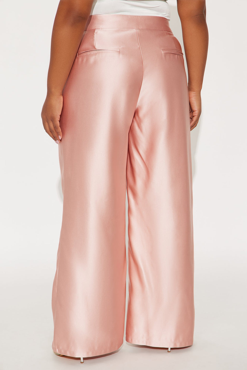 Suite Slay Satin Wide Leg Pant 32″ - Rose
