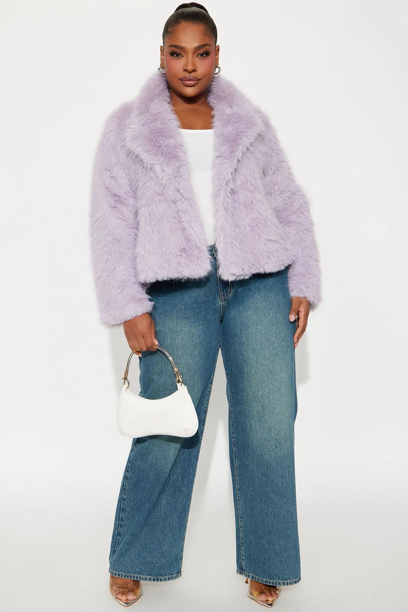 Kennedy Faux Fur Coat - Lilac 
