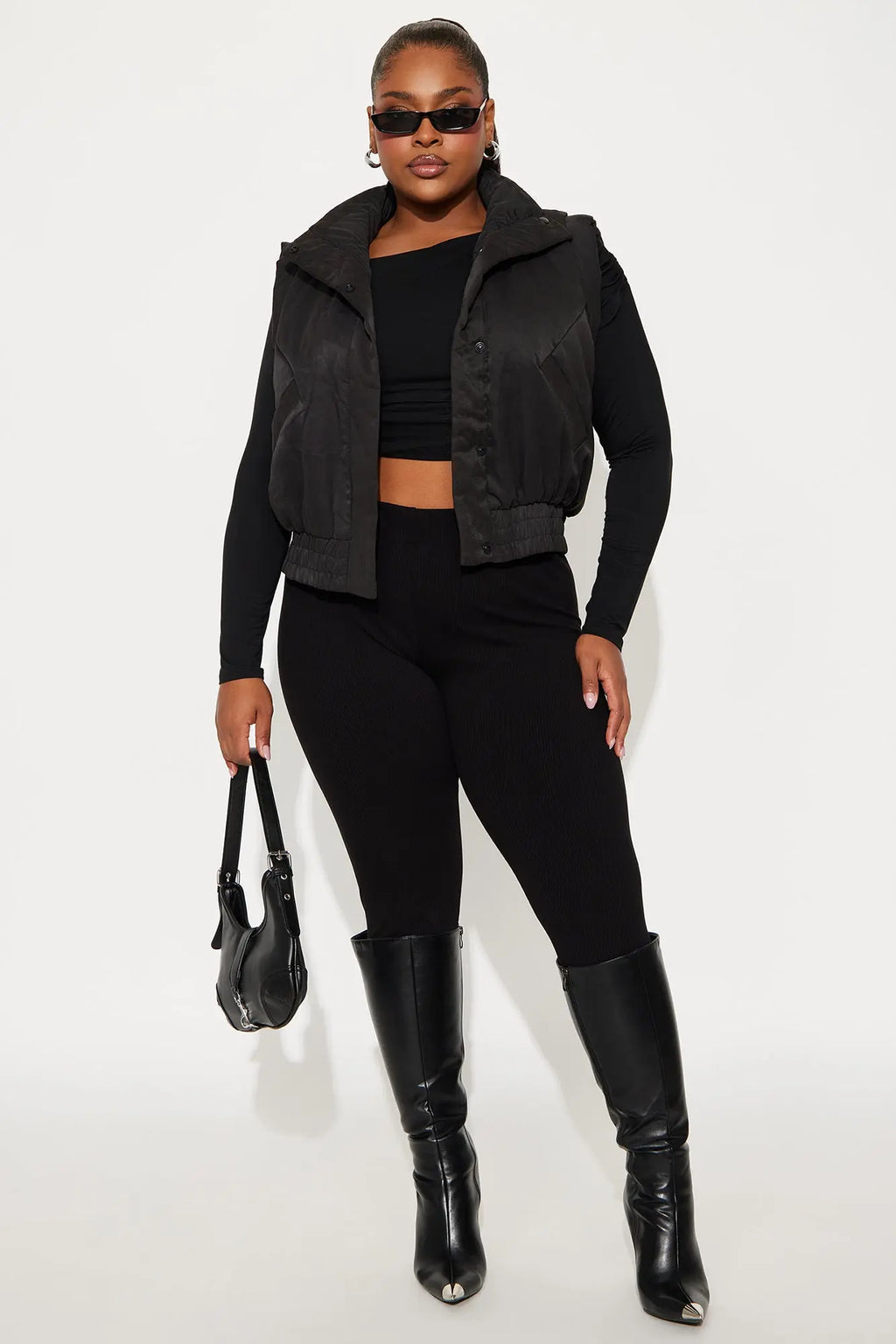 Cabin Cutie Puffer Vest - Black 