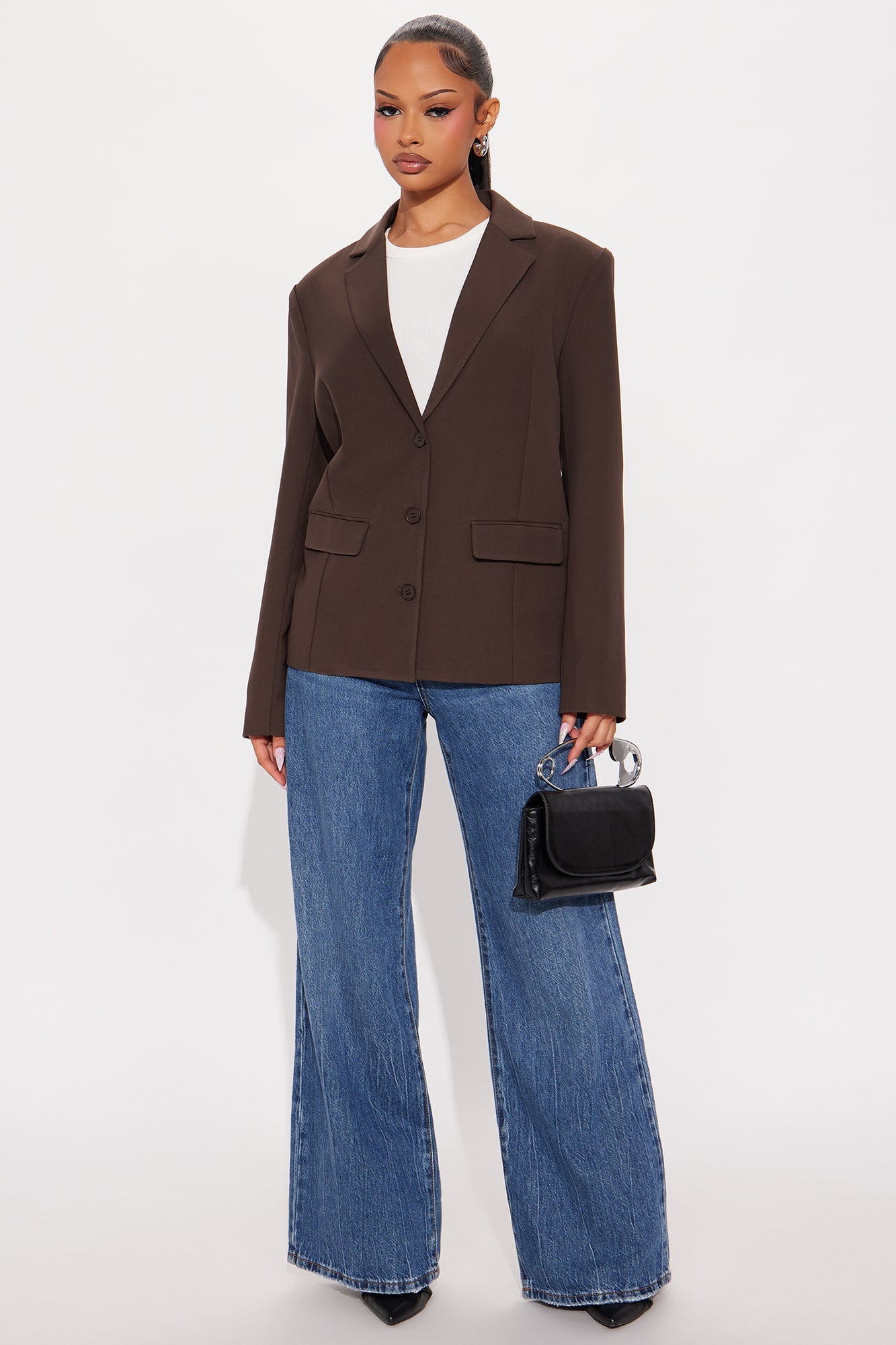 Piper Oversized Blazer - Chocolate 