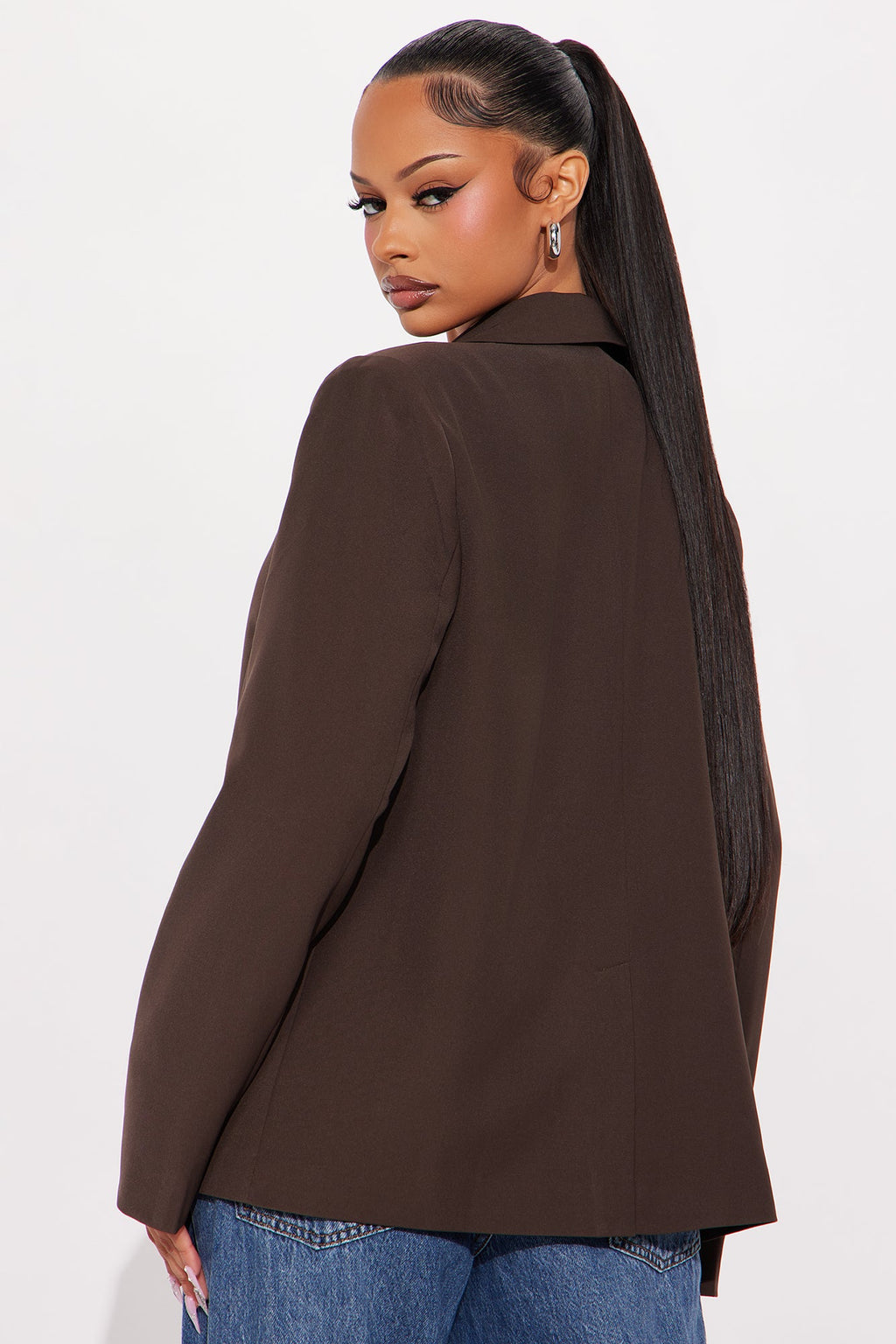 Piper Oversized Blazer - Chocolate 