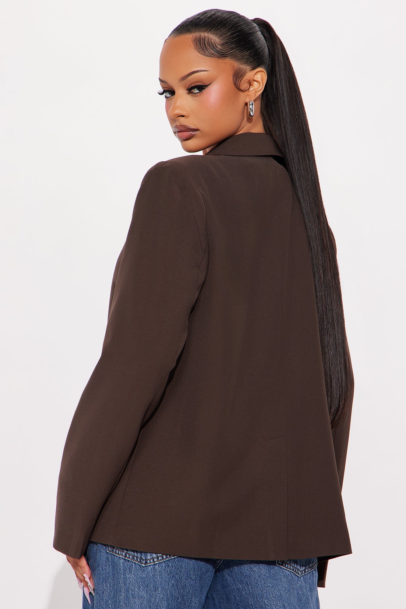 Piper Oversized Blazer - Chocolate 