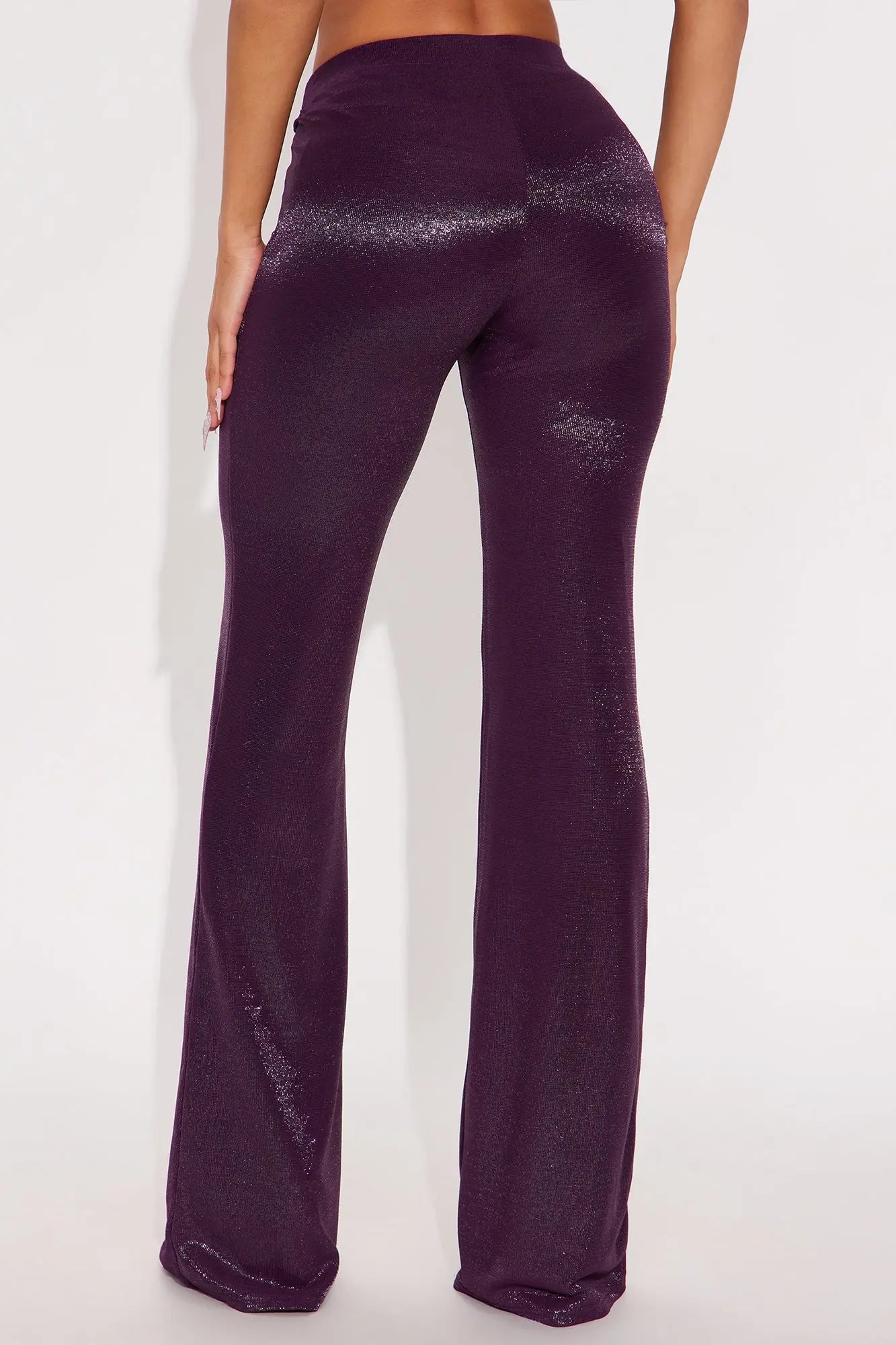Star Of The Night Shimmer Flare Pant 33″ - Plum 