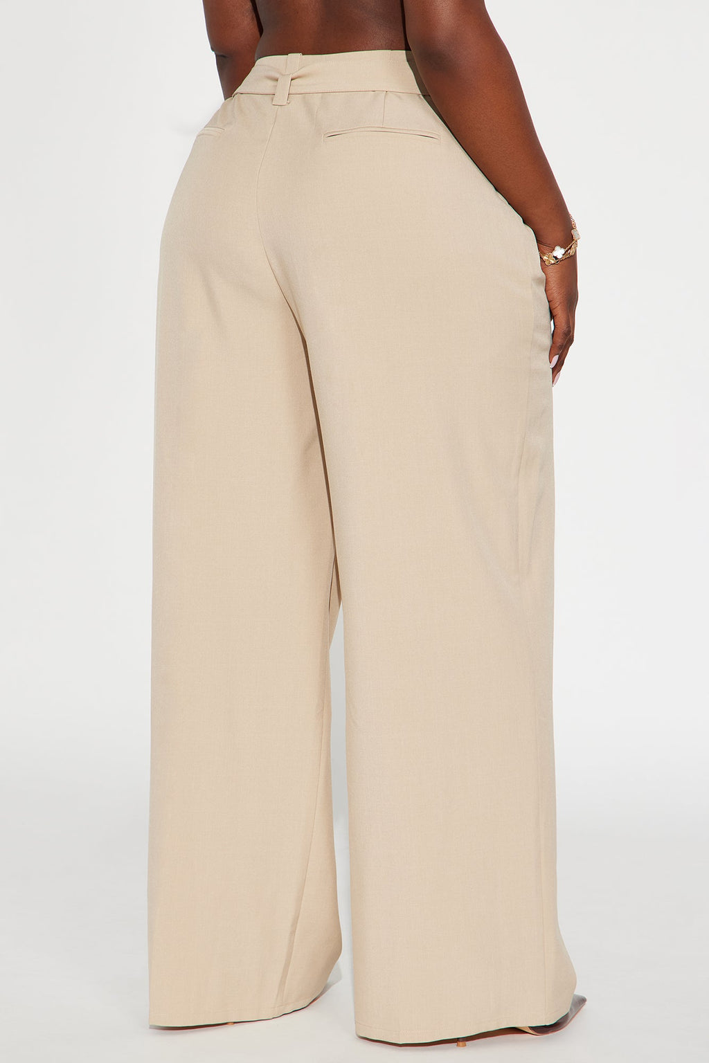 Power Moves Belted Trouser Pant 32″ - Beige