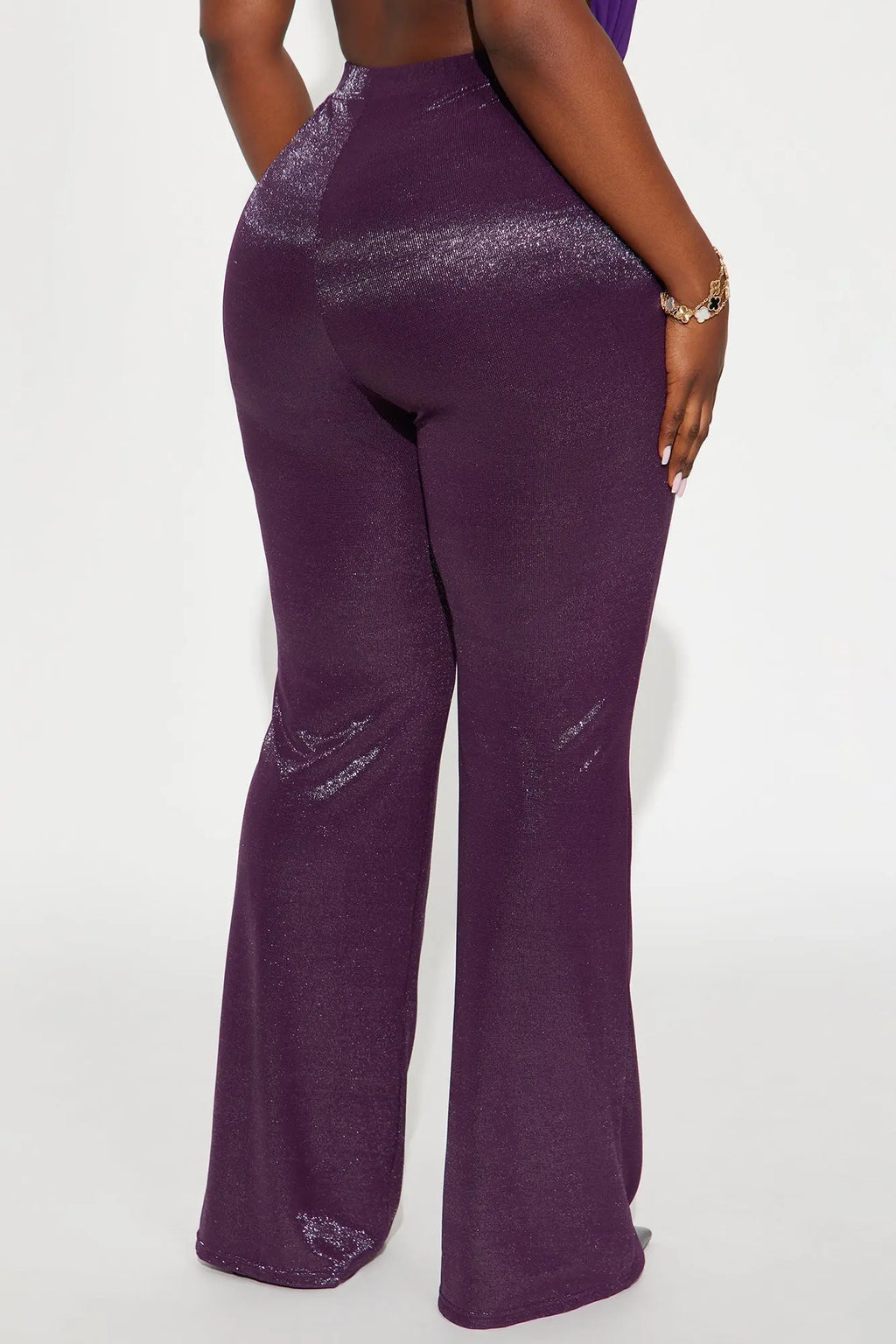 Star Of The Night Shimmer Flare Pant 33″ - Plum 