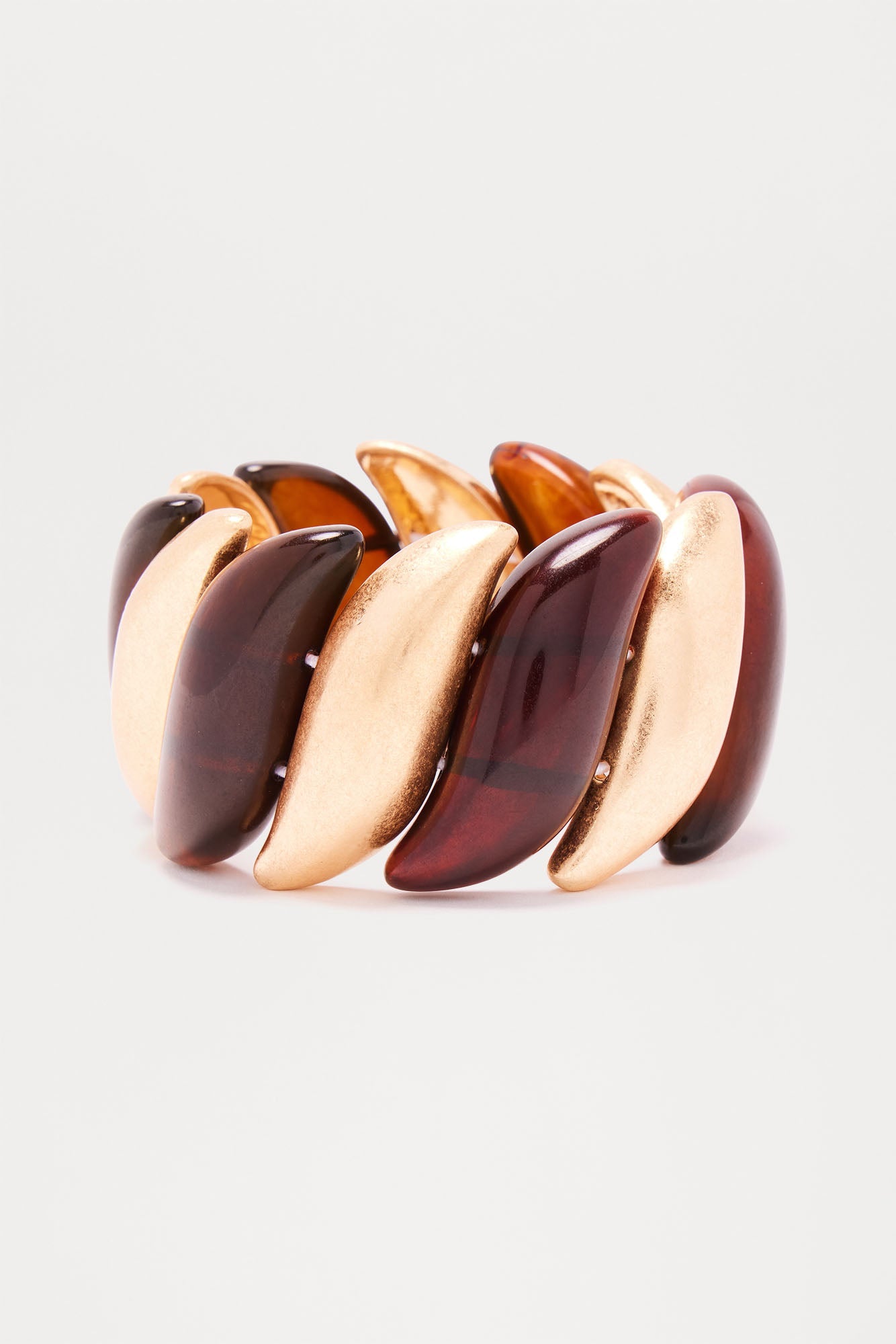 Going With The Flow Stretch Bracelet - Brown/combo