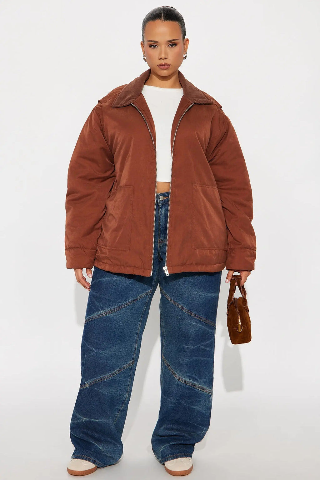 Mariah Bomber Jacket - Chestnut 