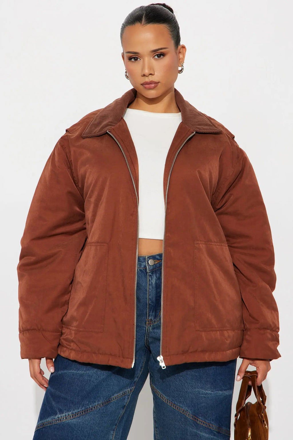 Mariah Bomber Jacket - Chestnut 