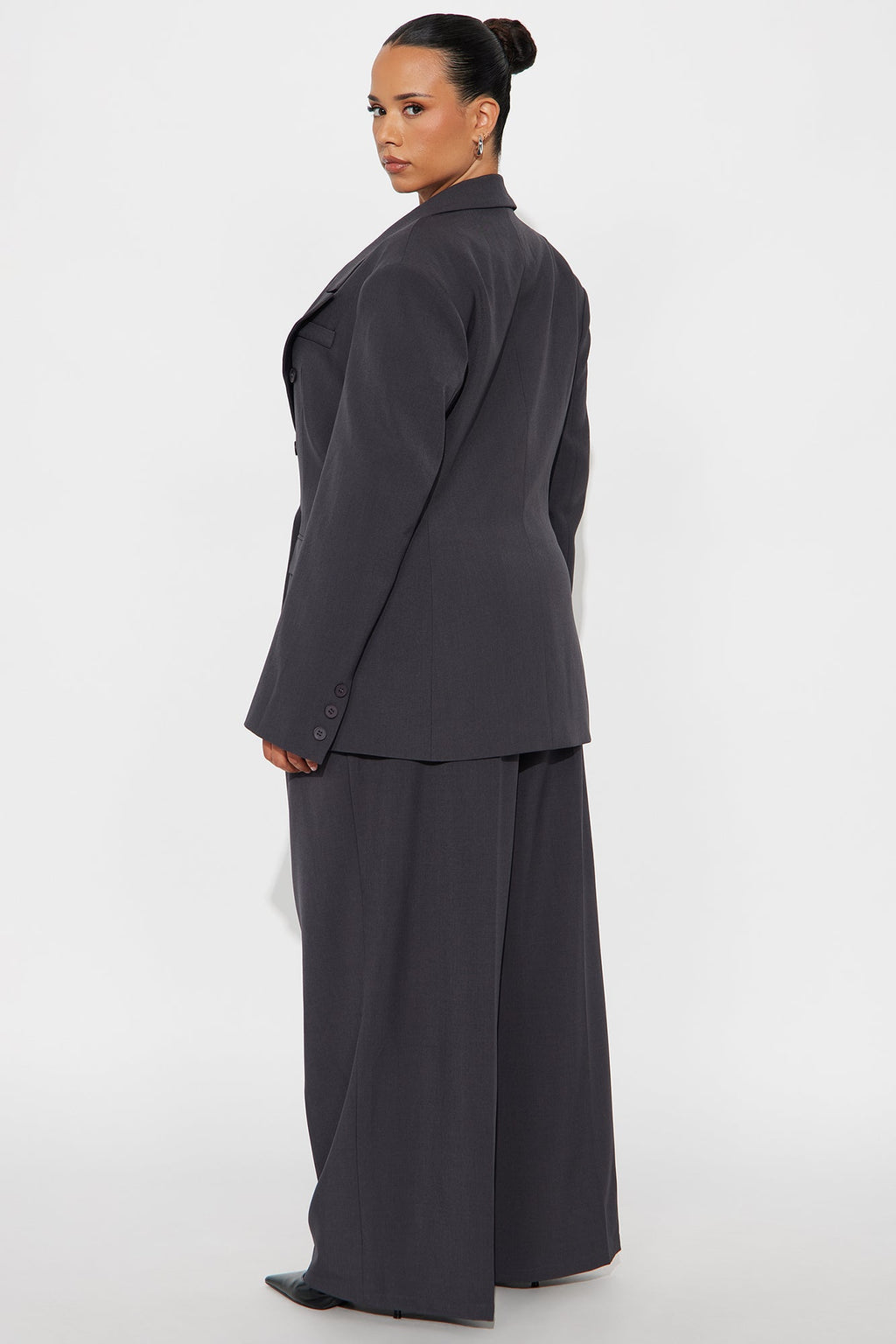 Gemma Blazer Pant Set - Charcoal