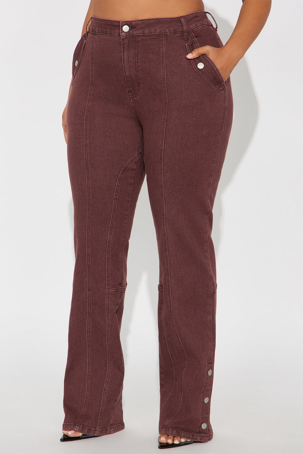 Chasin' You Mineral Wash Pant - Burgundy 