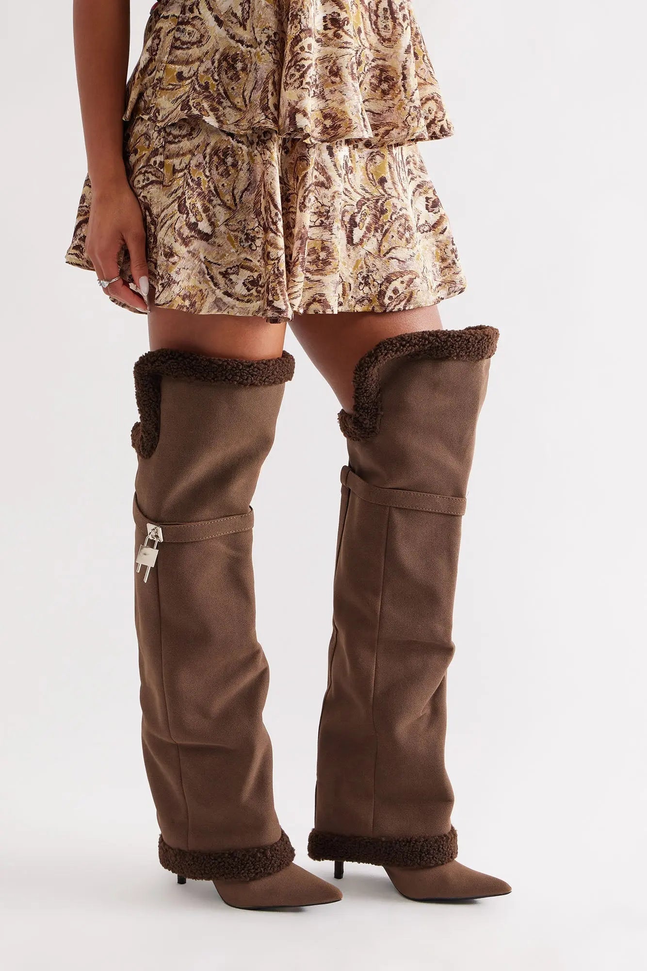 Chilled Out Thigh High Boots - Chocolate 