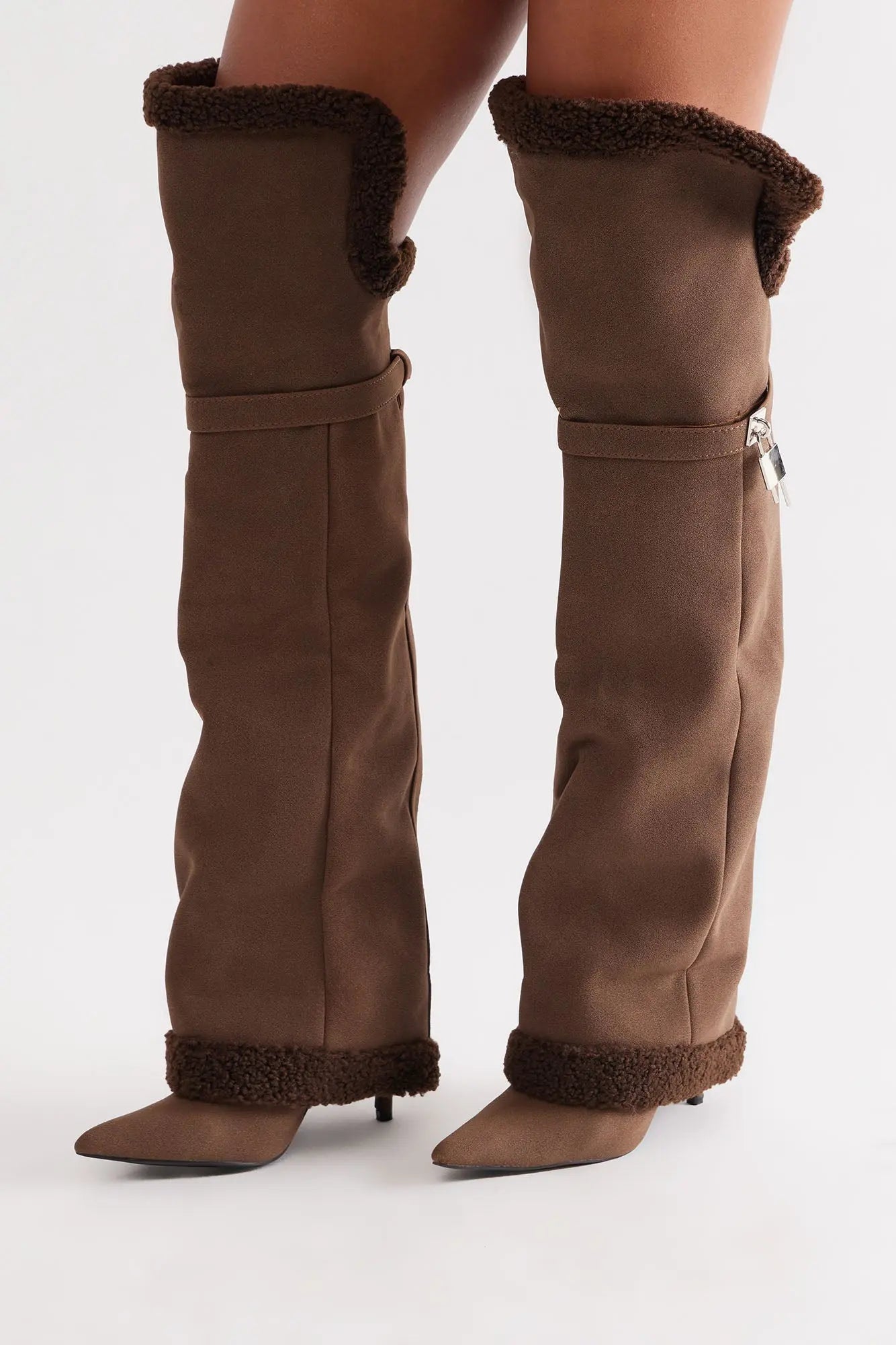 Chilled Out Thigh High Boots - Chocolate 