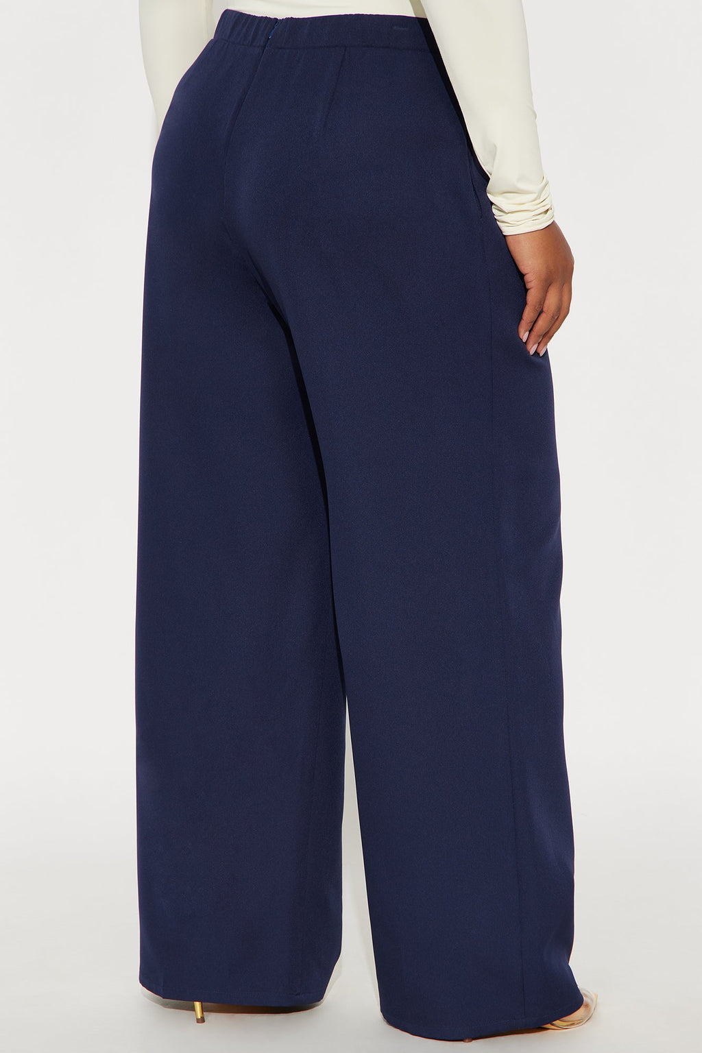 Rumor Has It Crepe Woven Wide Leg Pant 32 - Navy