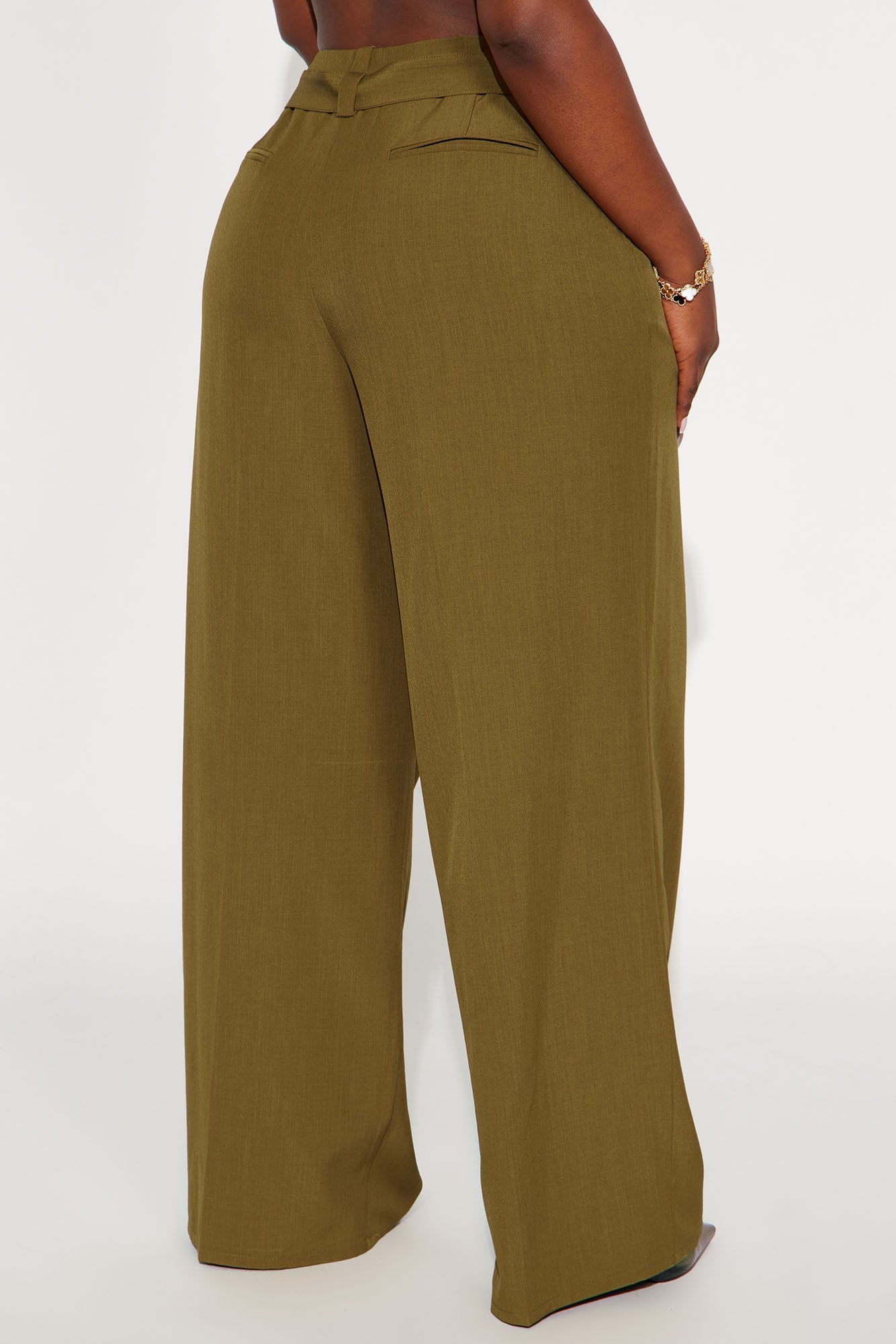 Power Moves Belted Trouser Pant 32″ - Olive
