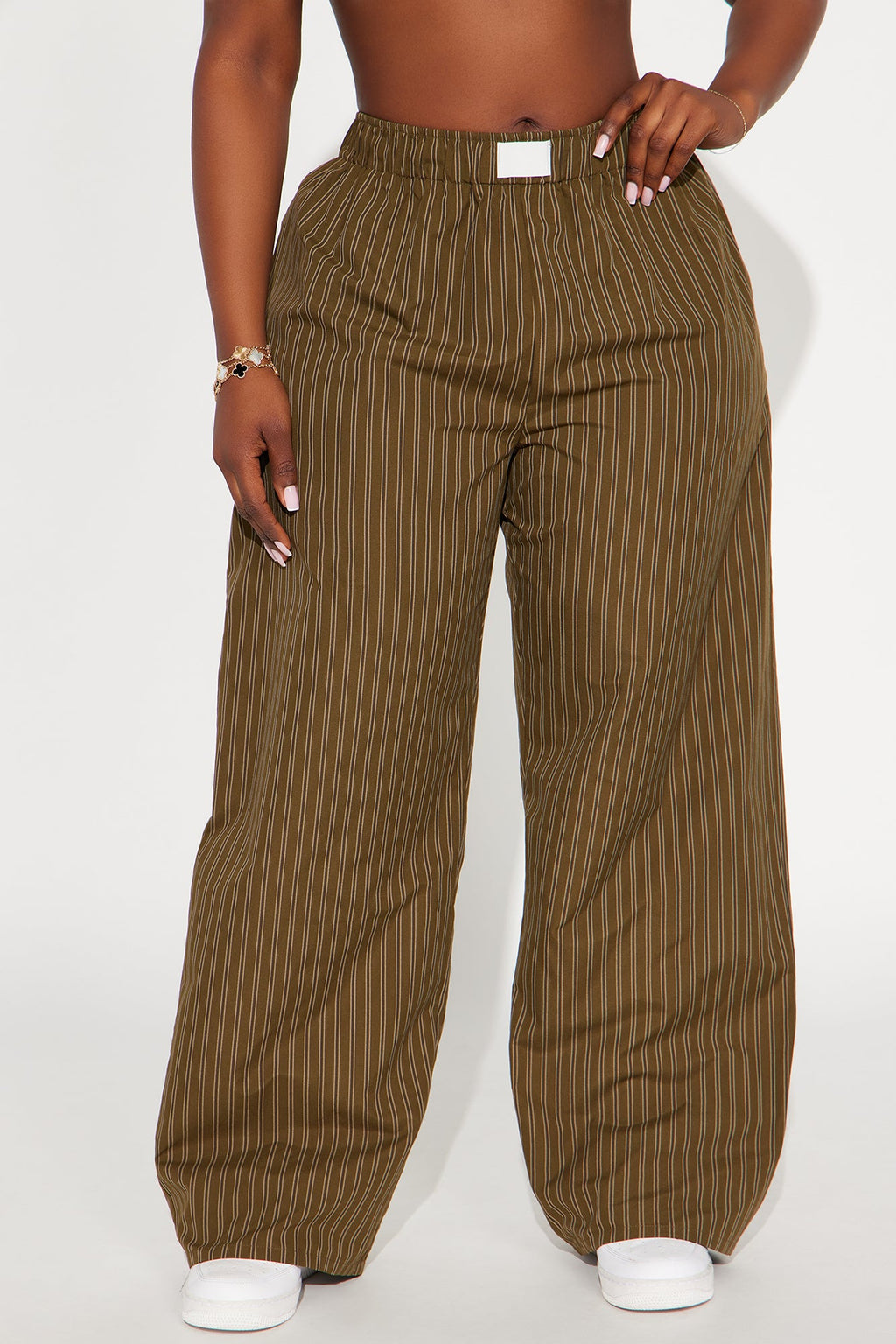 Aurora Striped Boxer Pant - Olive