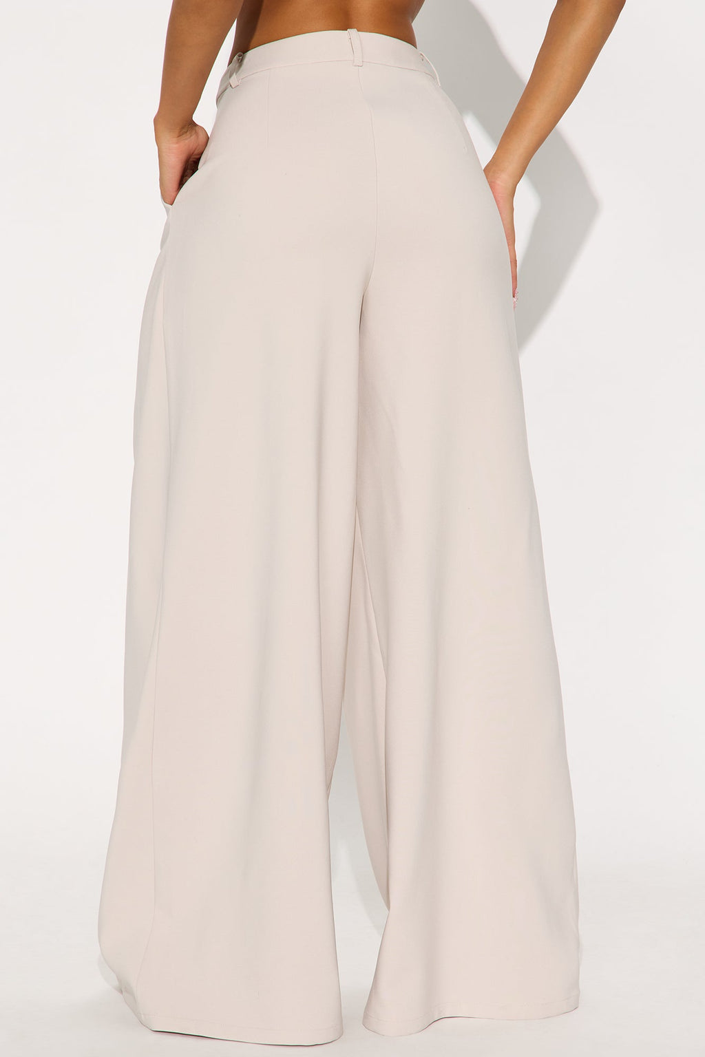 Karianna Crepe Woven Wide Leg Pant 33 - Stone