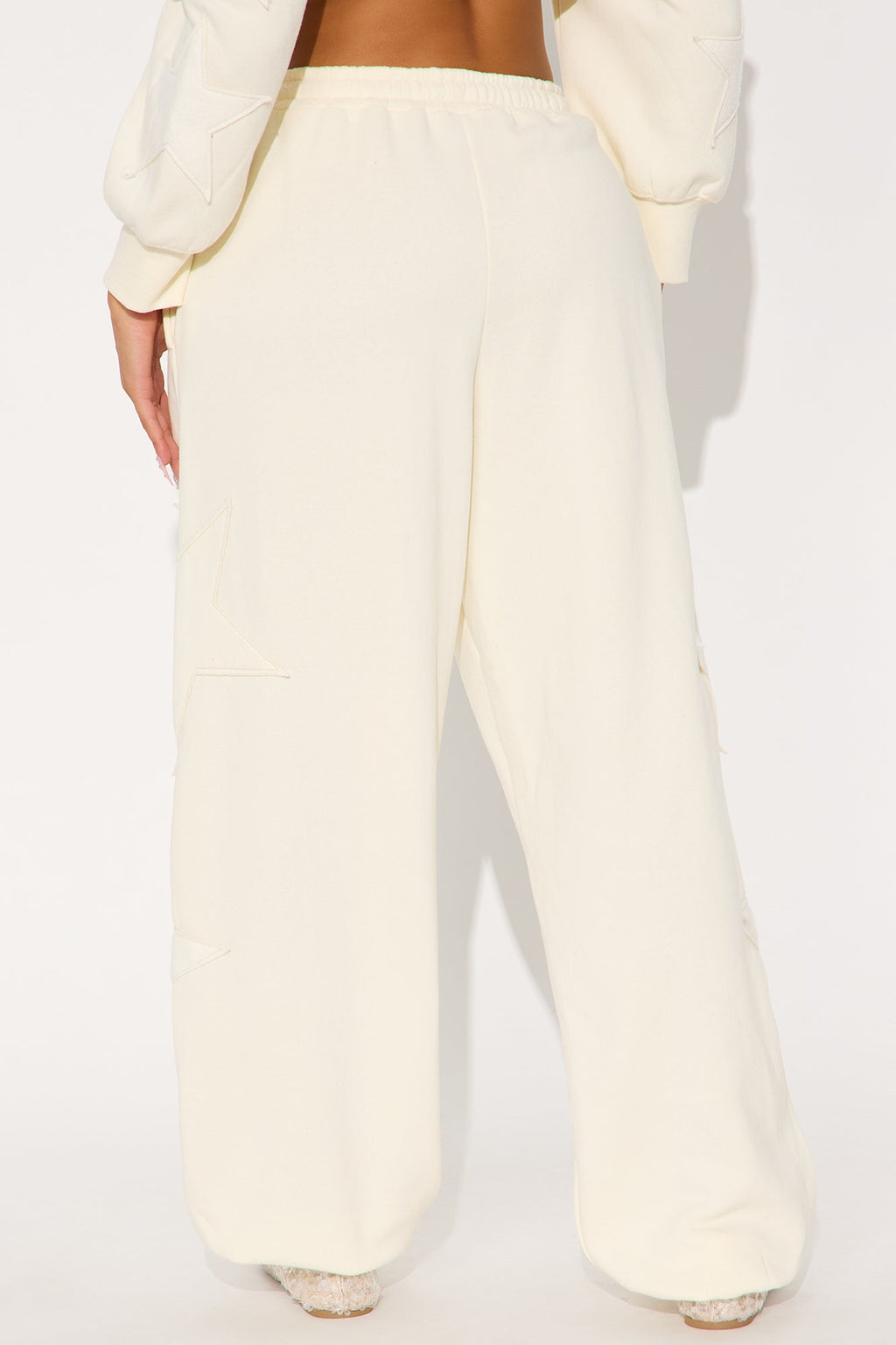 Born To Be A Star Fleece Jogger - Cream