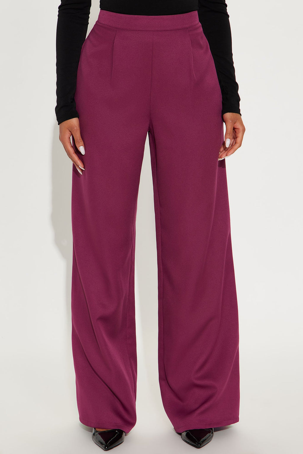 Rumor Has It Crepe Woven Wide Leg Pant 32 - Raspberry