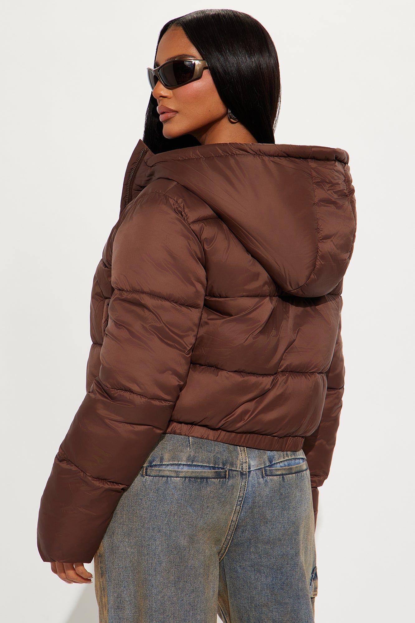 Up And About Puffer Coat - Chocolate