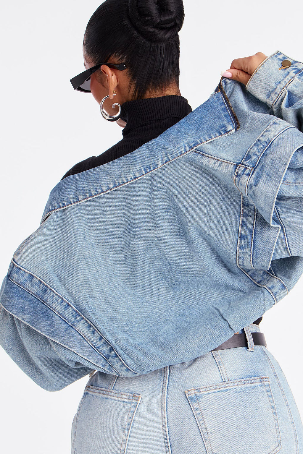 Isabelle Denim Bomber Jacket - Vintage Wash