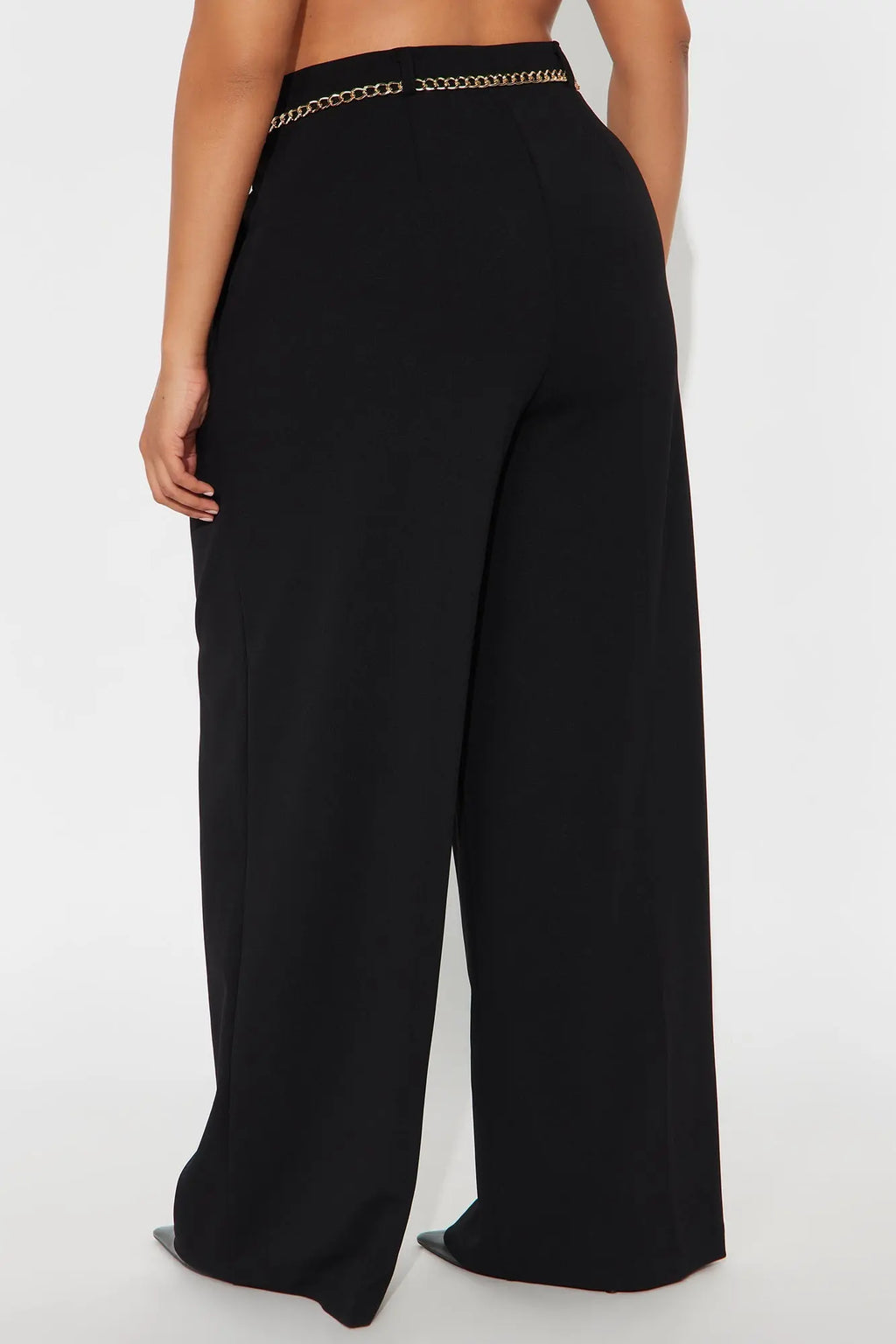 Jocelyn Belted Wide Leg Pant 33″ - Black 