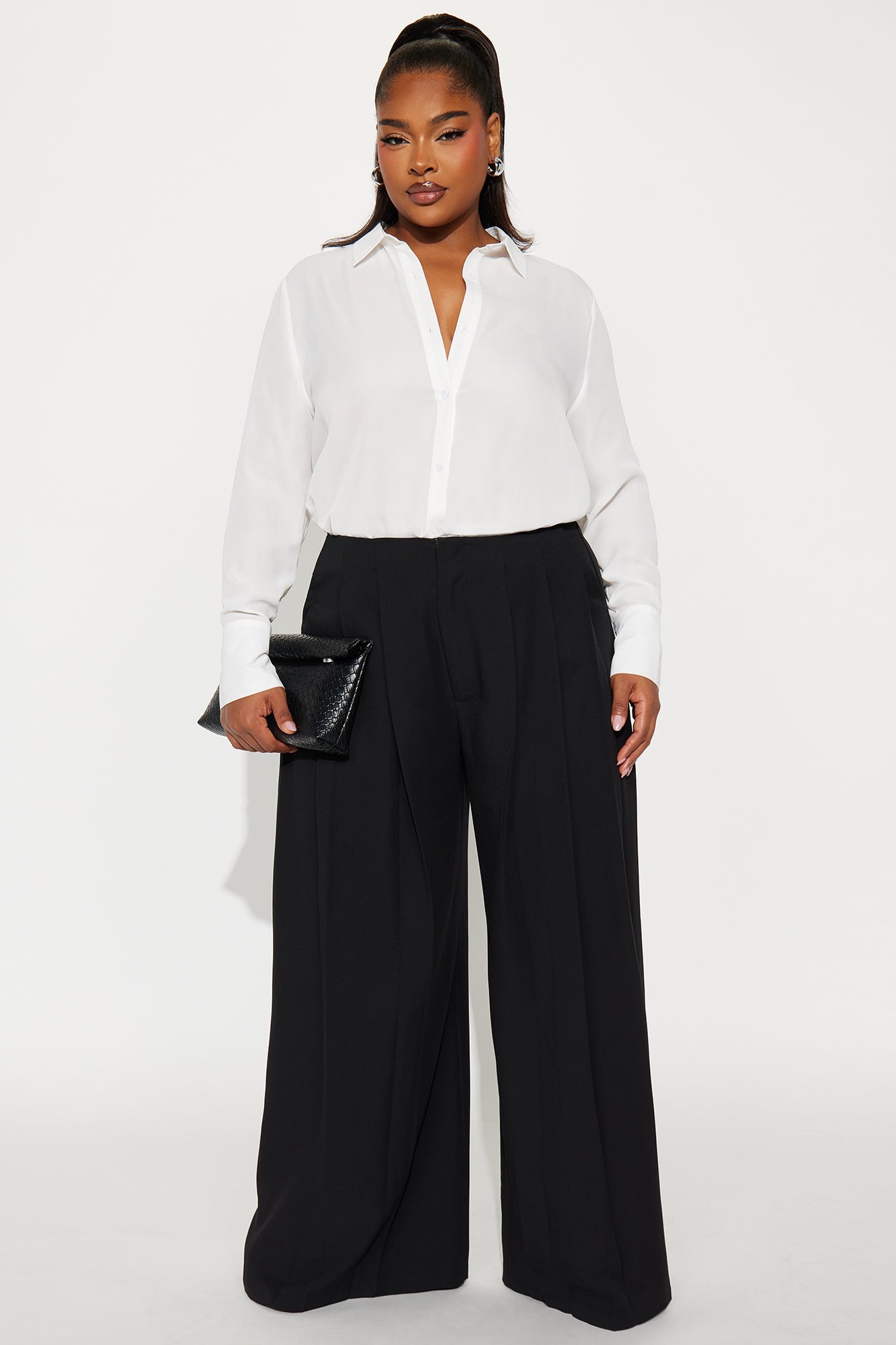 Blaire Wide Leg Trouser - Black