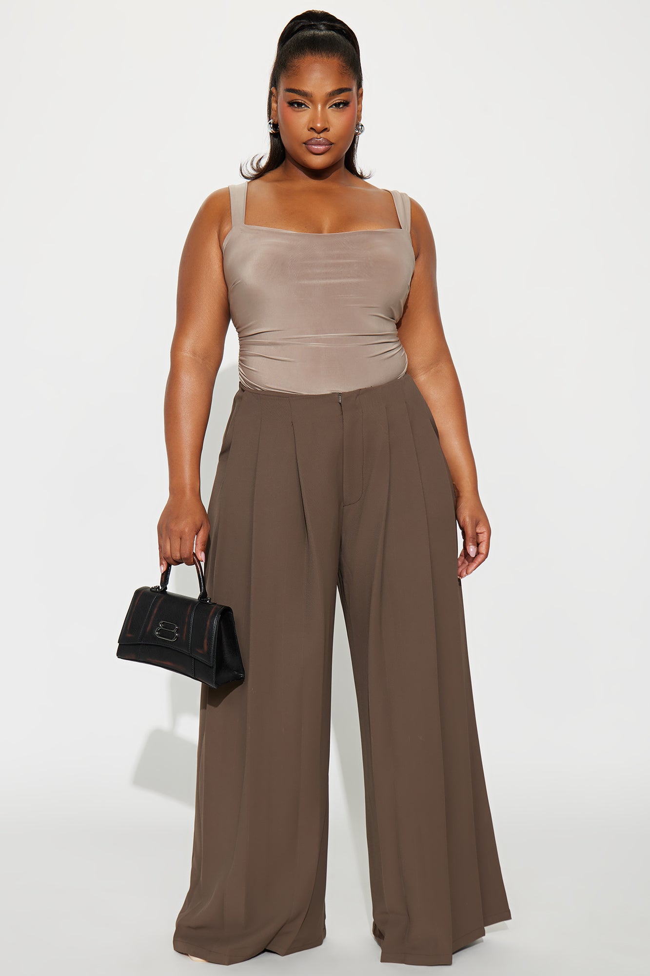 Blaire Wide Leg Trouser - Olive