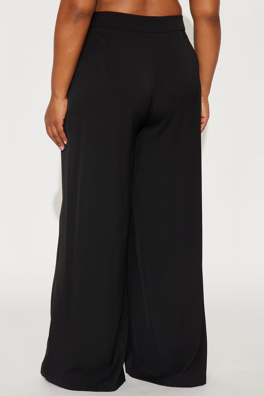 Candice Pleated Wide Leg Trouser Pant 33″ - Black