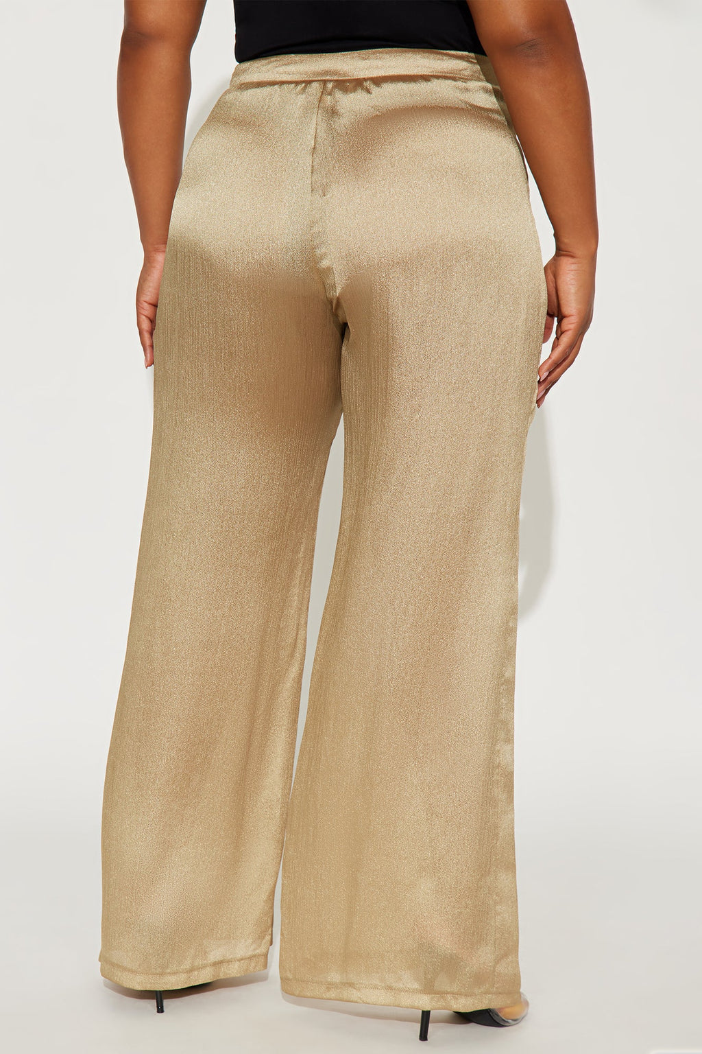 Iconic Scene Low Rise Shimmer Wide Leg Pant 33 - Gold