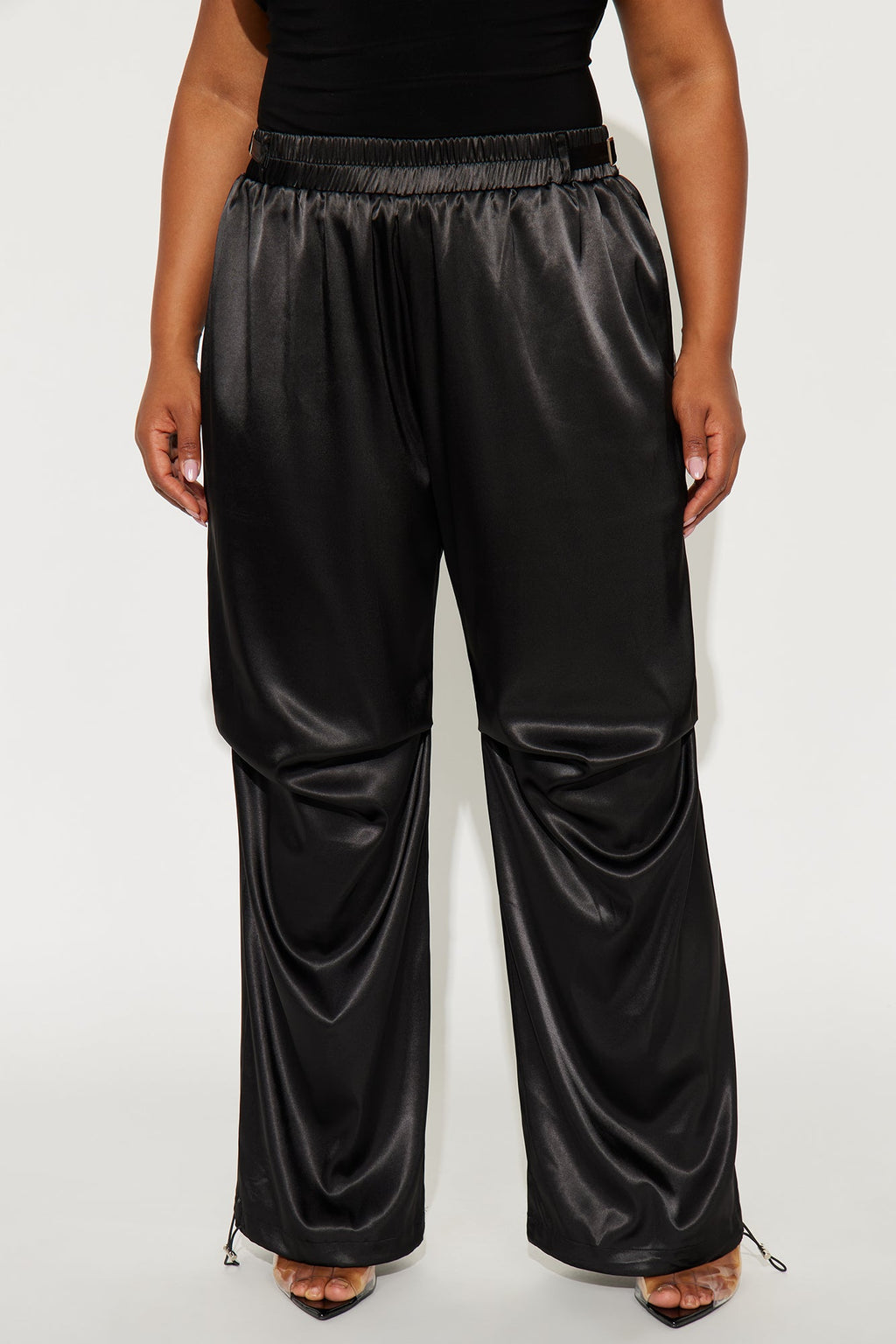 Ambitious Babe Satin Jogger Pant 32 - Black