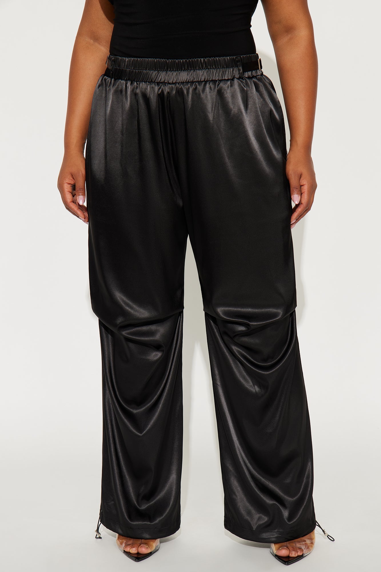 Ambitious Babe Satin Jogger Pant 32 - Black