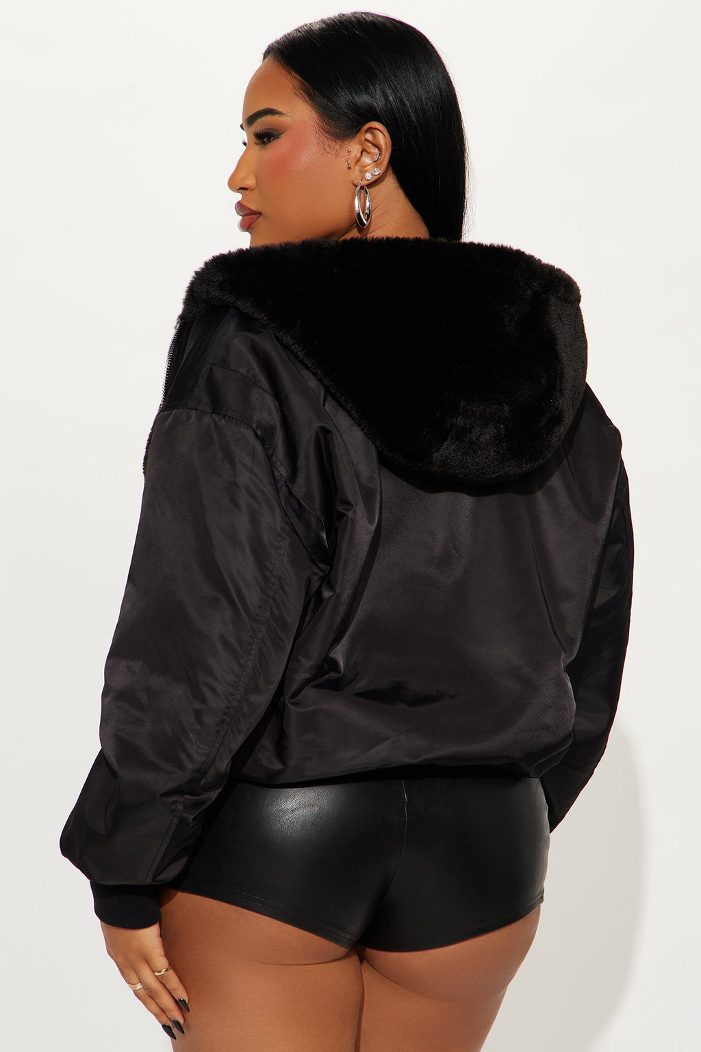 Kimmy Reversible Bomber Jacket - Black