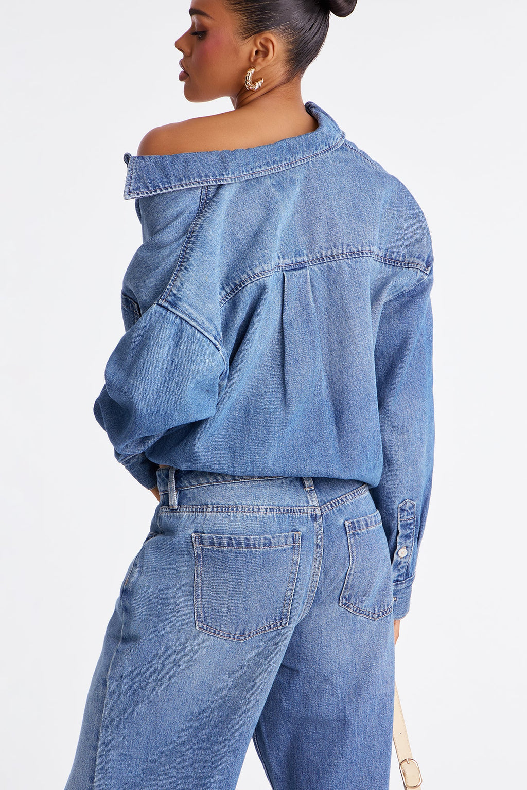 Del Rey Denim Pant Set - Medium Wash
