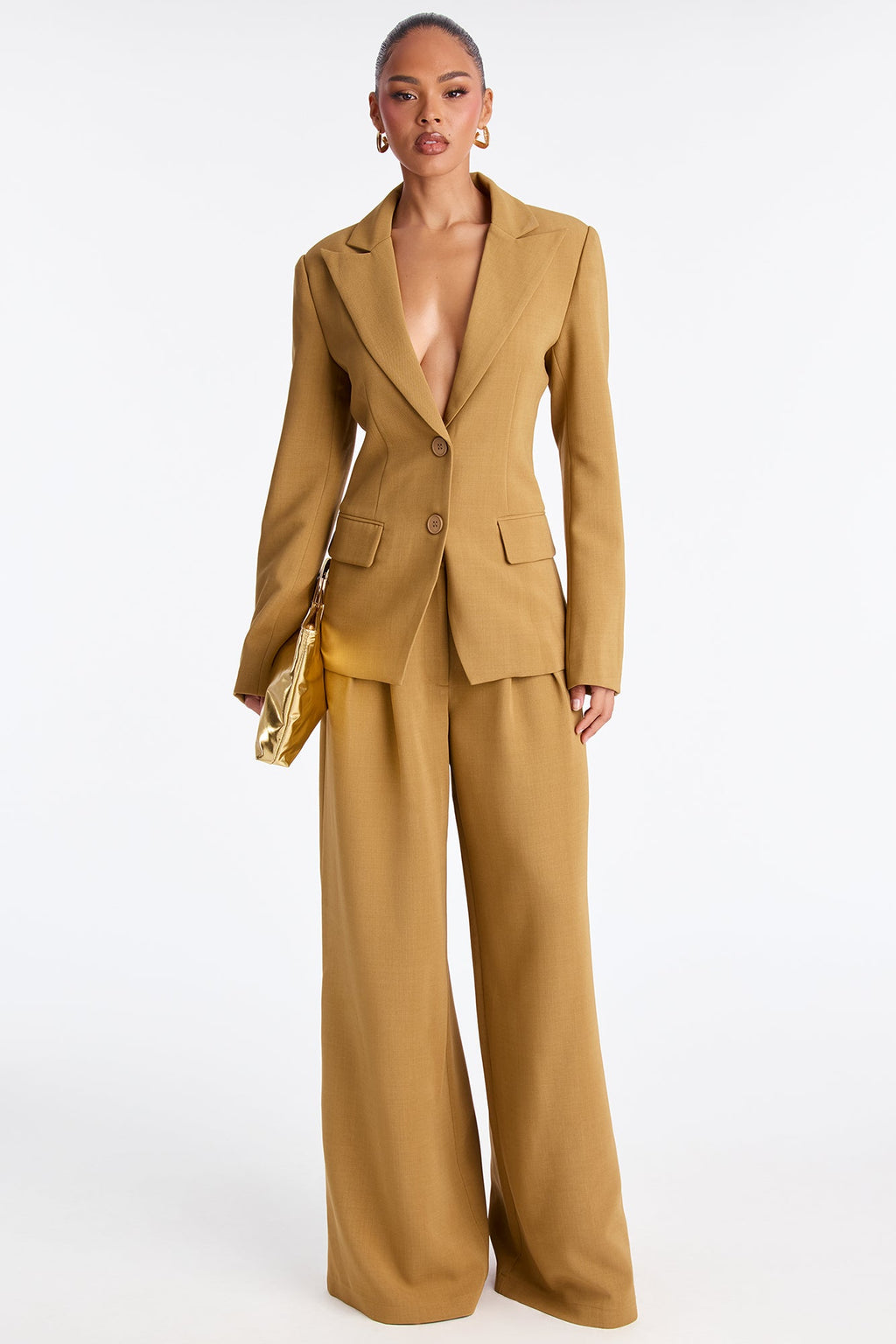 Leslie Fitted Blazer - Mustard