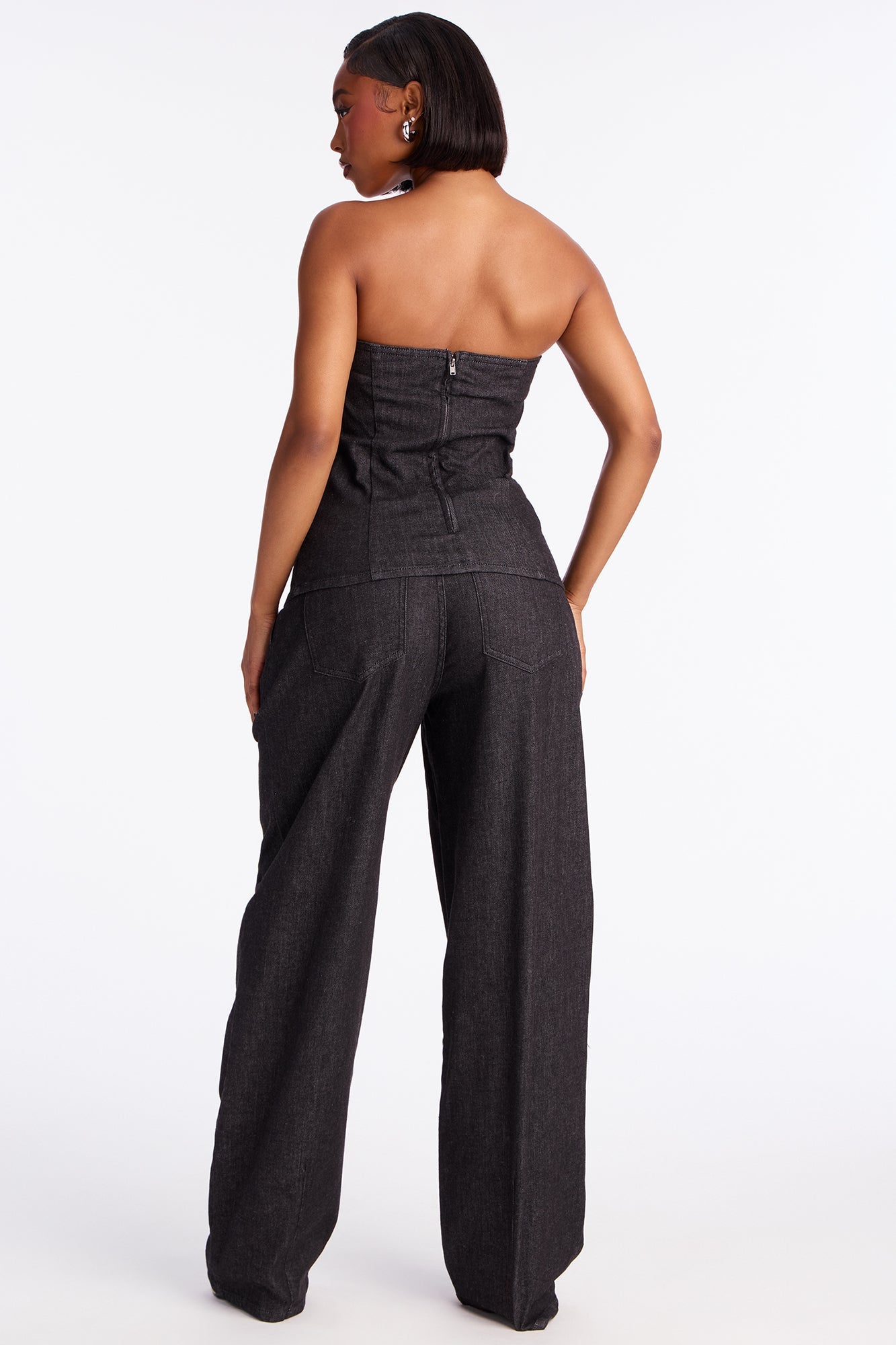 Mid Day Moves Stretch Denim Pant Set - Dark Wash