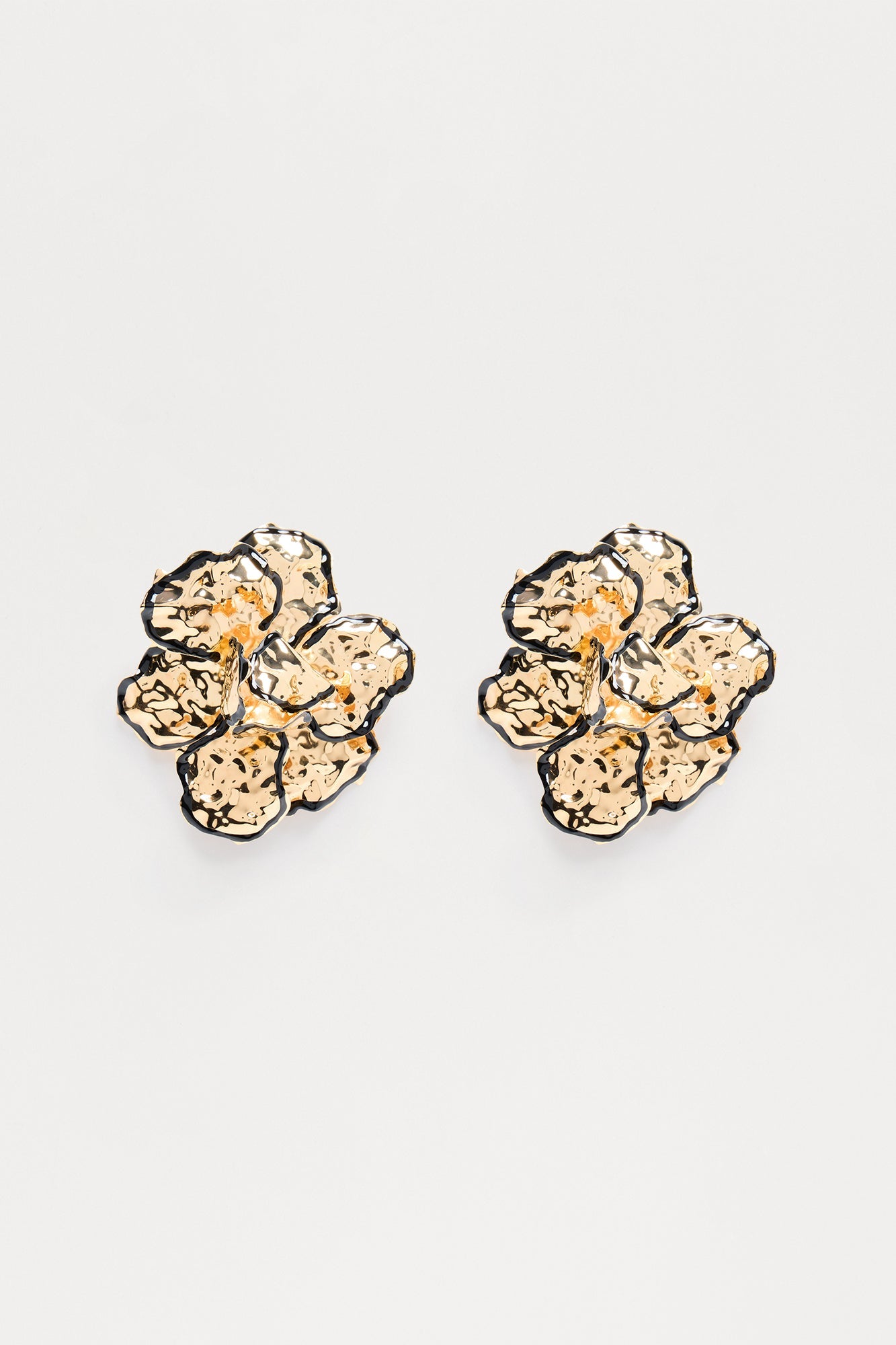 Always Blooming Earrings - Gold/Black