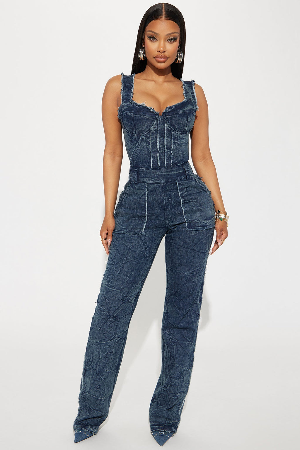 Trust Issues Denim Jumpsuit - Dark Wash