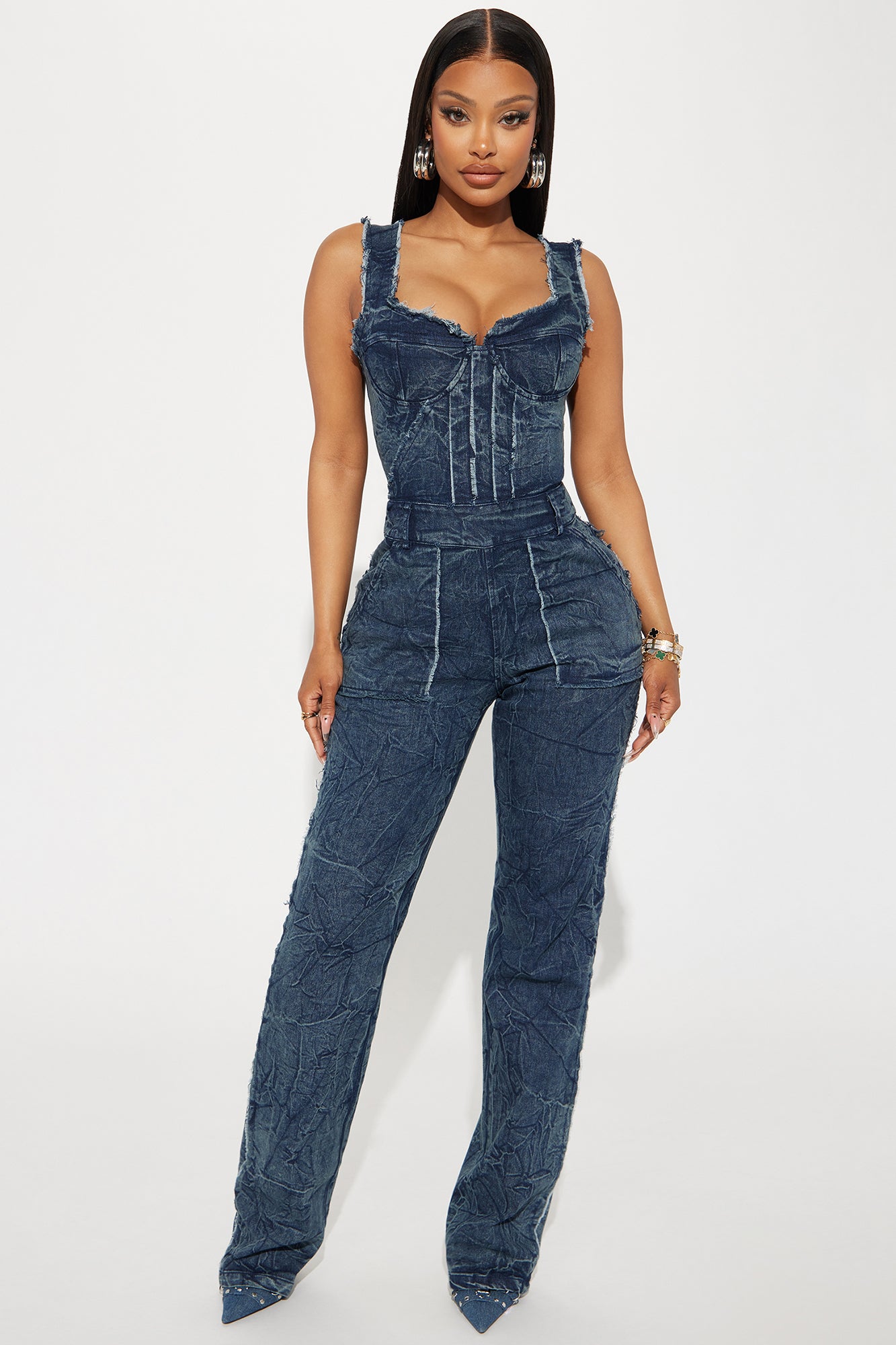 Trust Issues Denim Jumpsuit - Dark Wash