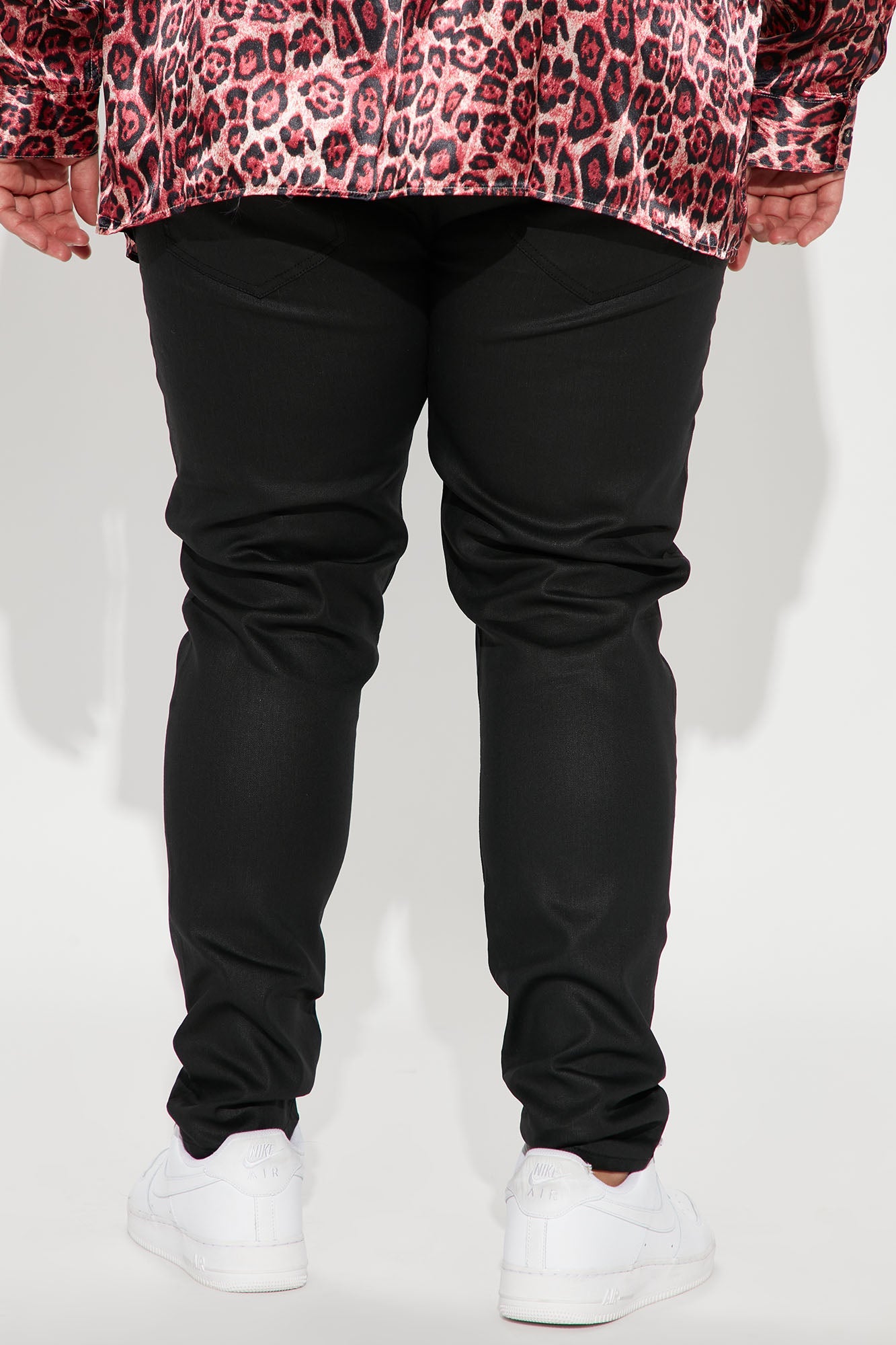 Not Like Others Waxed Slim Taper Jean - Black