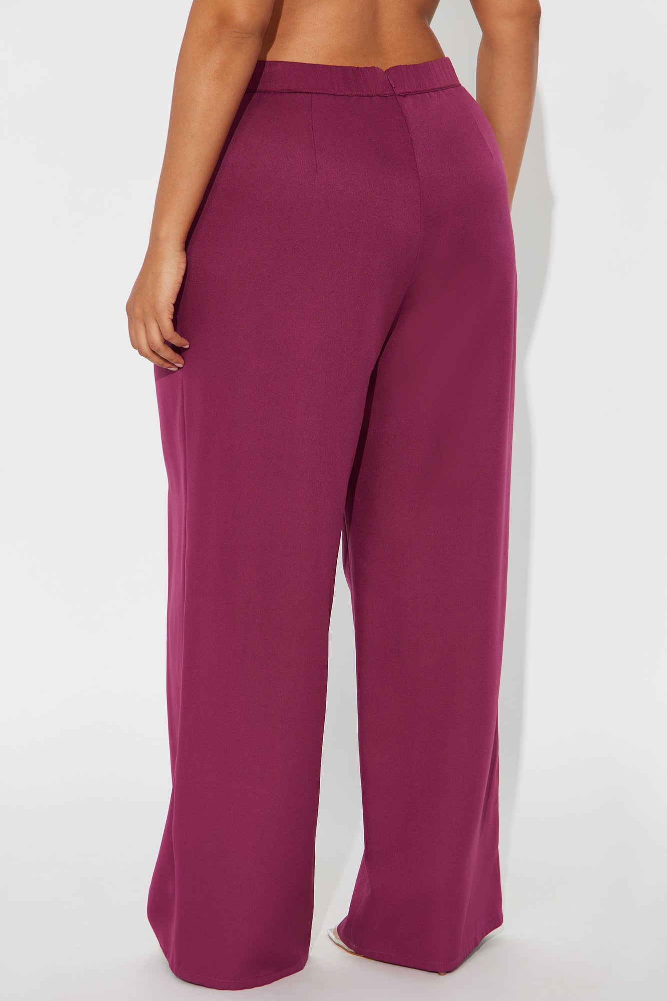 Rumor Has It Crepe Woven Wide Leg Pant 32 - Raspberry