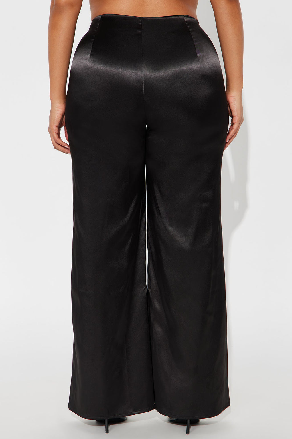 Major Moment Satin Wide Leg Pant 32″ - Black